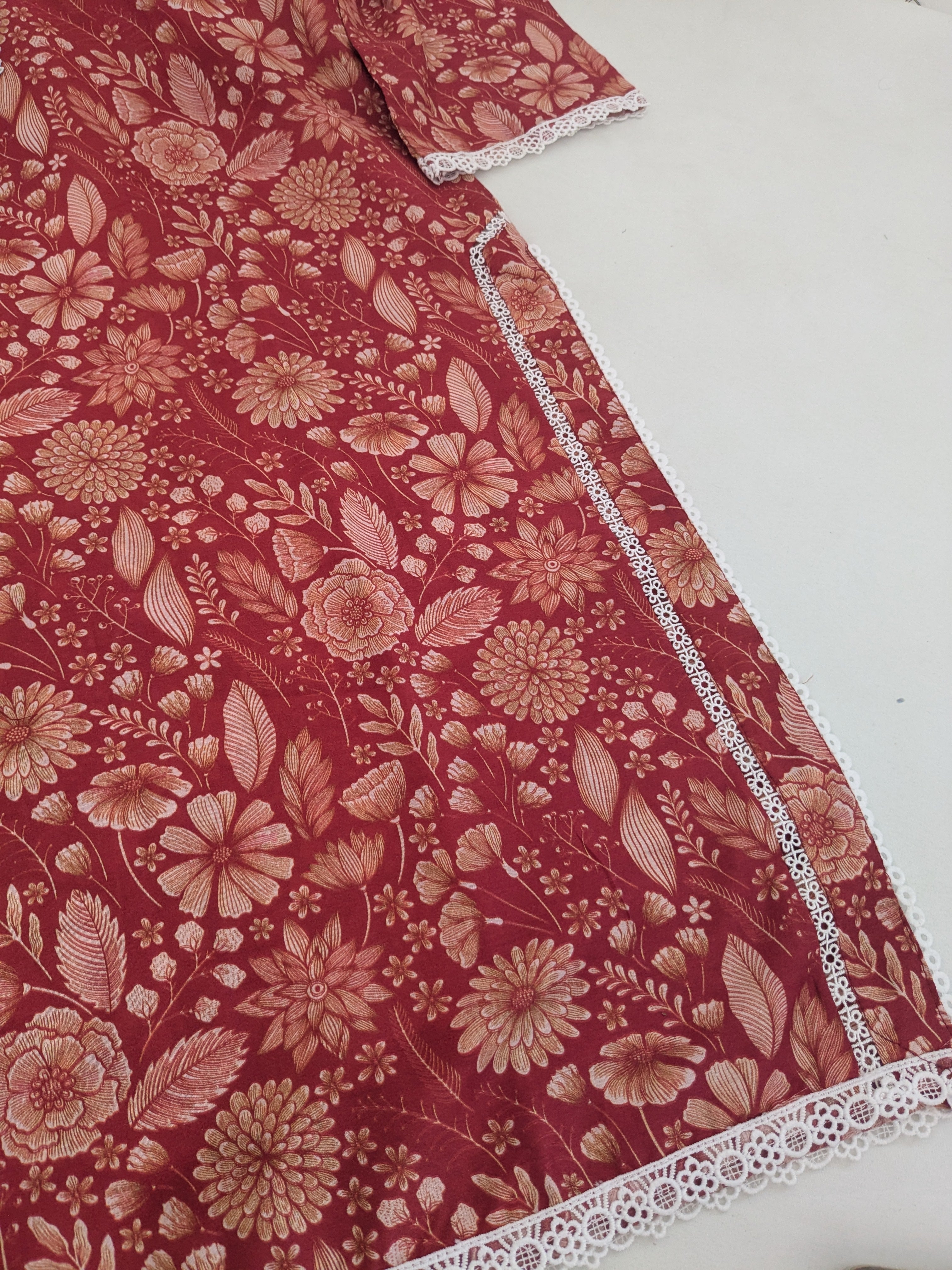 Ethnic Red Farshi 2 Piece Lawn Outfit
