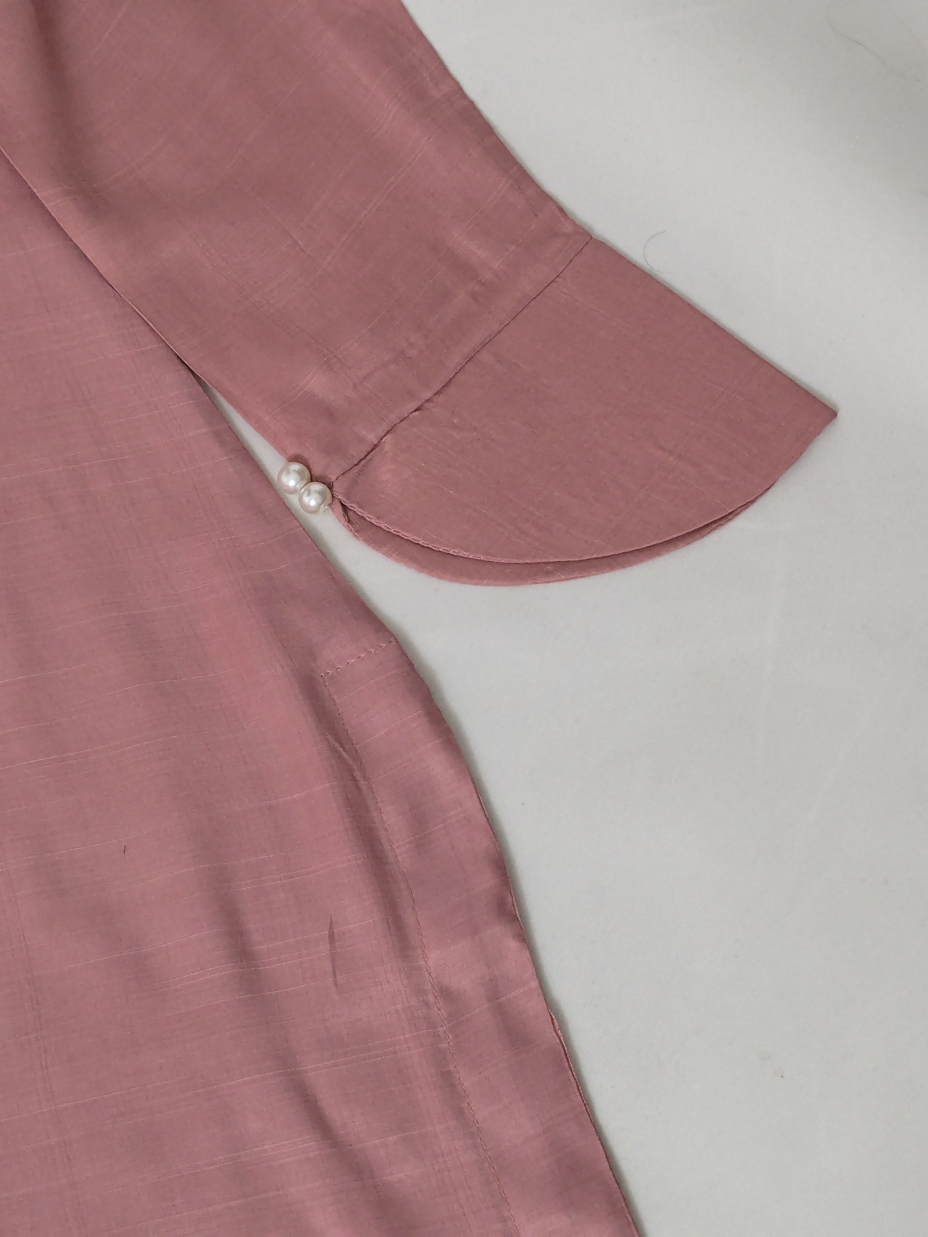 Ethnic Powder Pink 2 Piece Raw Silk Outfit