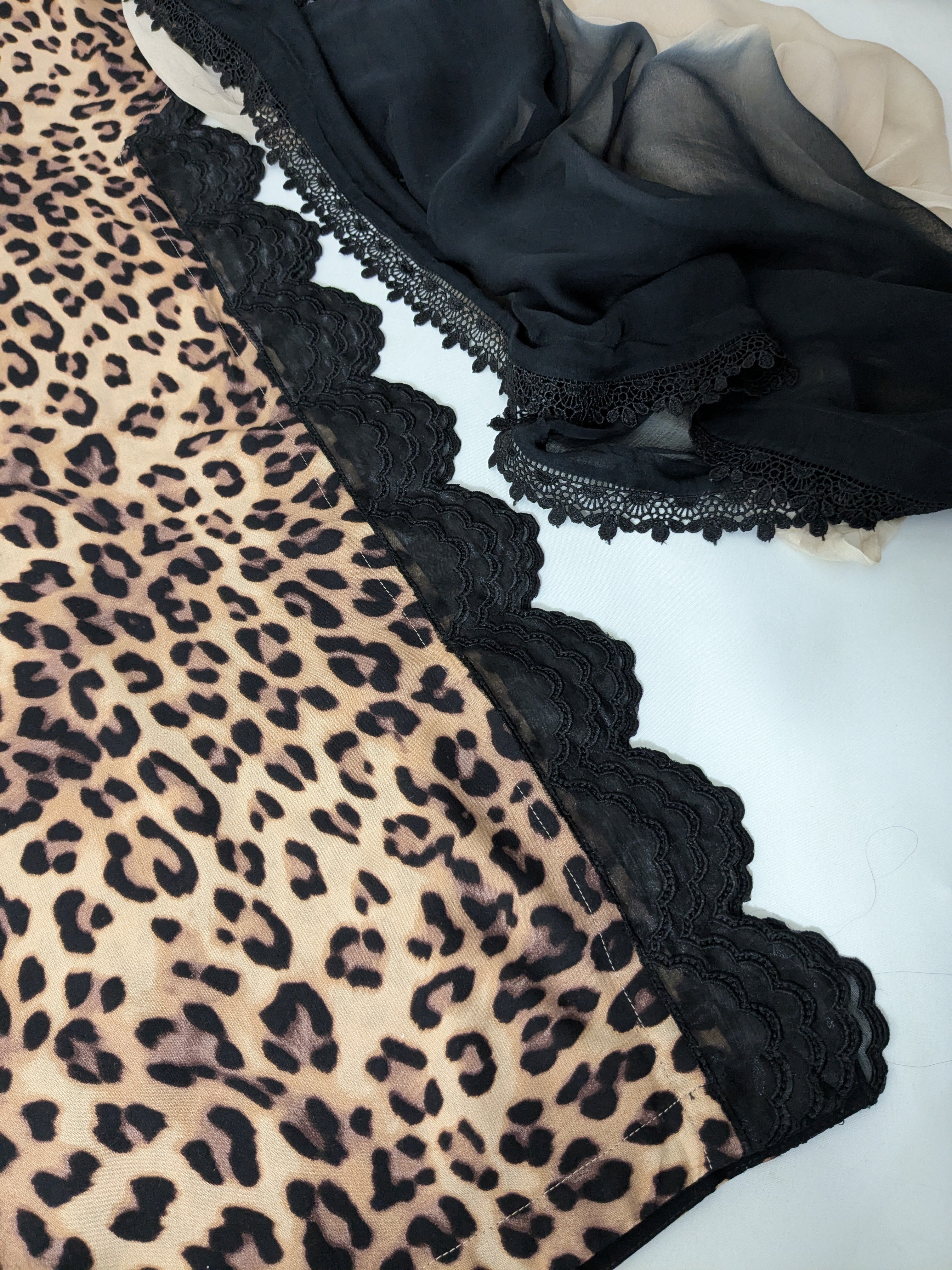 Leopard Print 3 Piece Linen Outfit (Large Print)