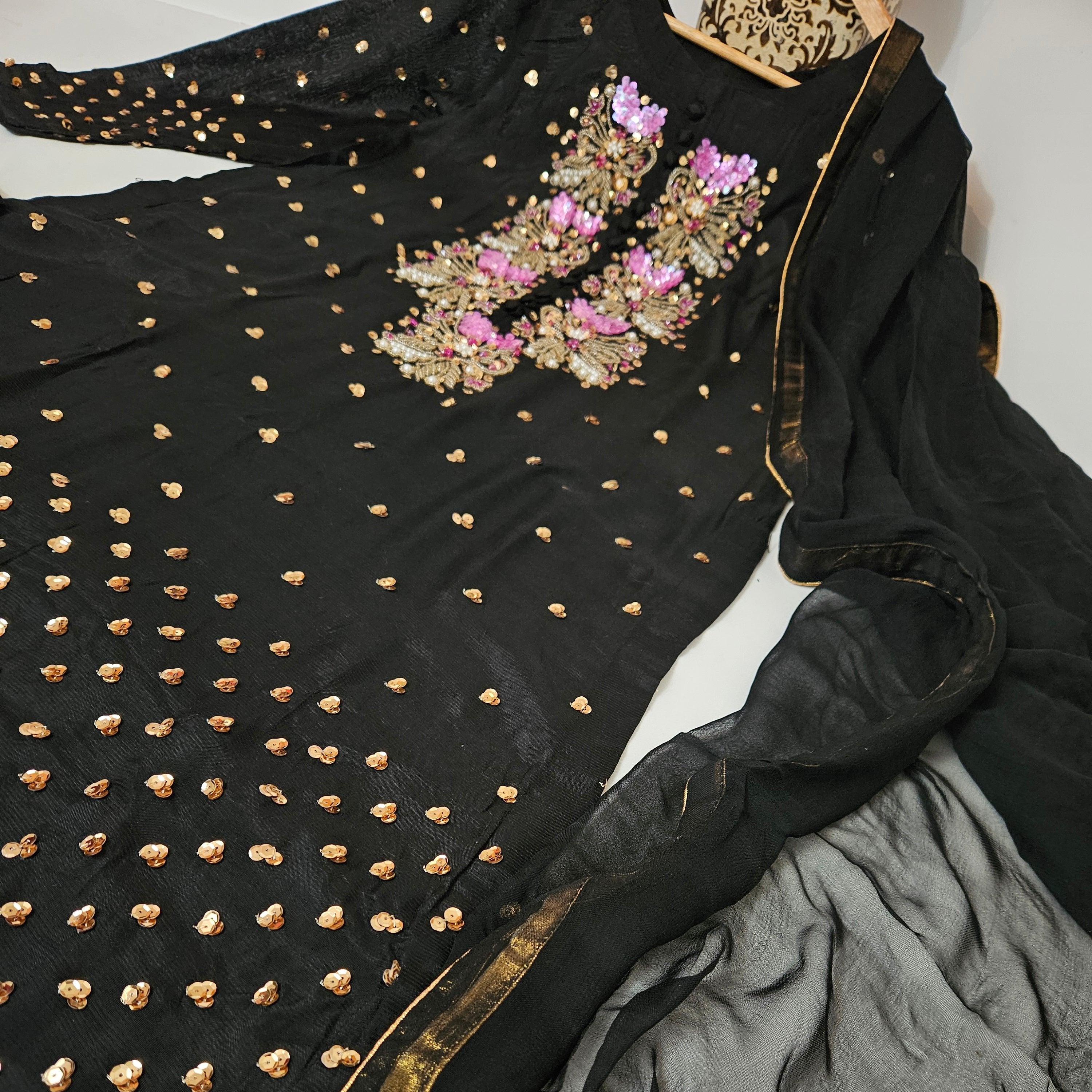 Black 3 Piece Viscose Outfit