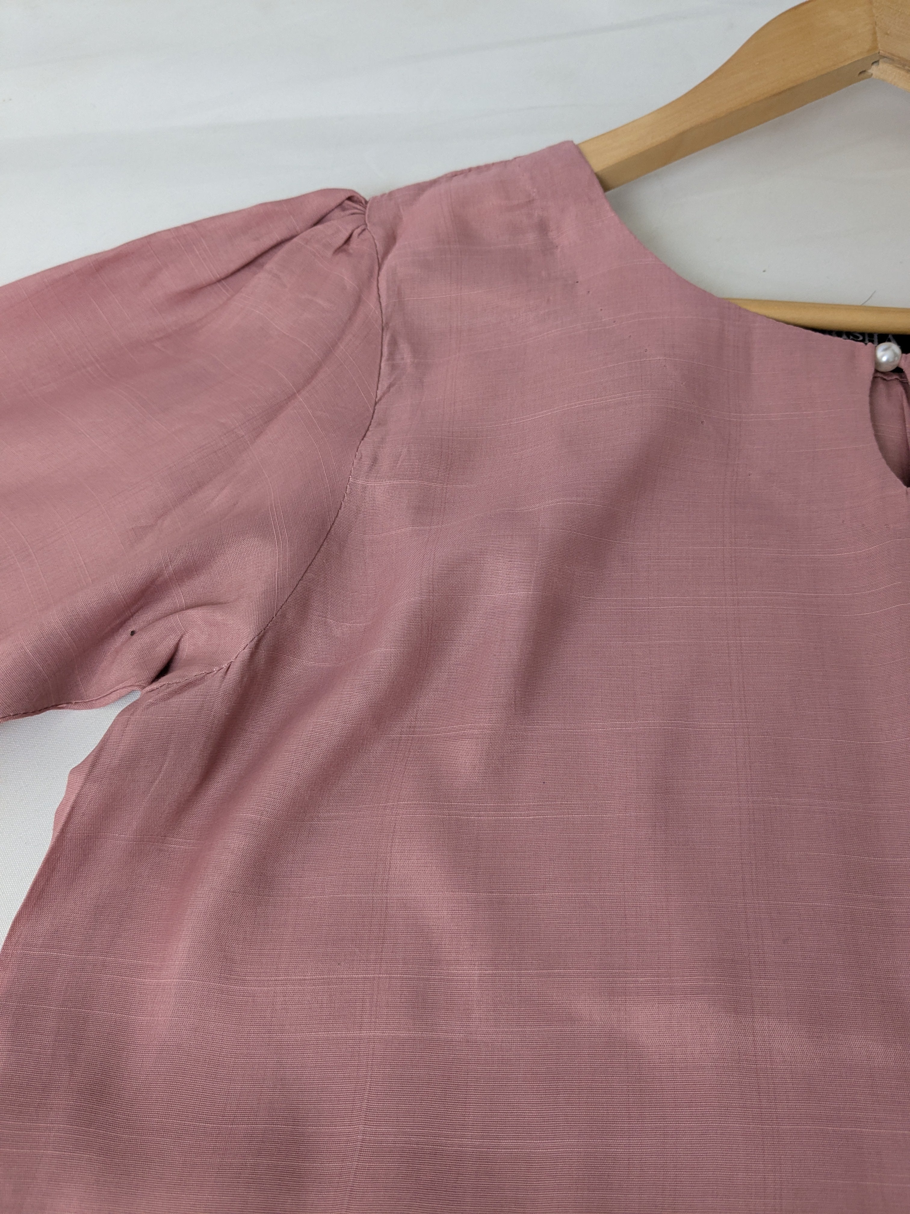 Ethnic Powder Pink 2 Piece Raw Silk Outfit
