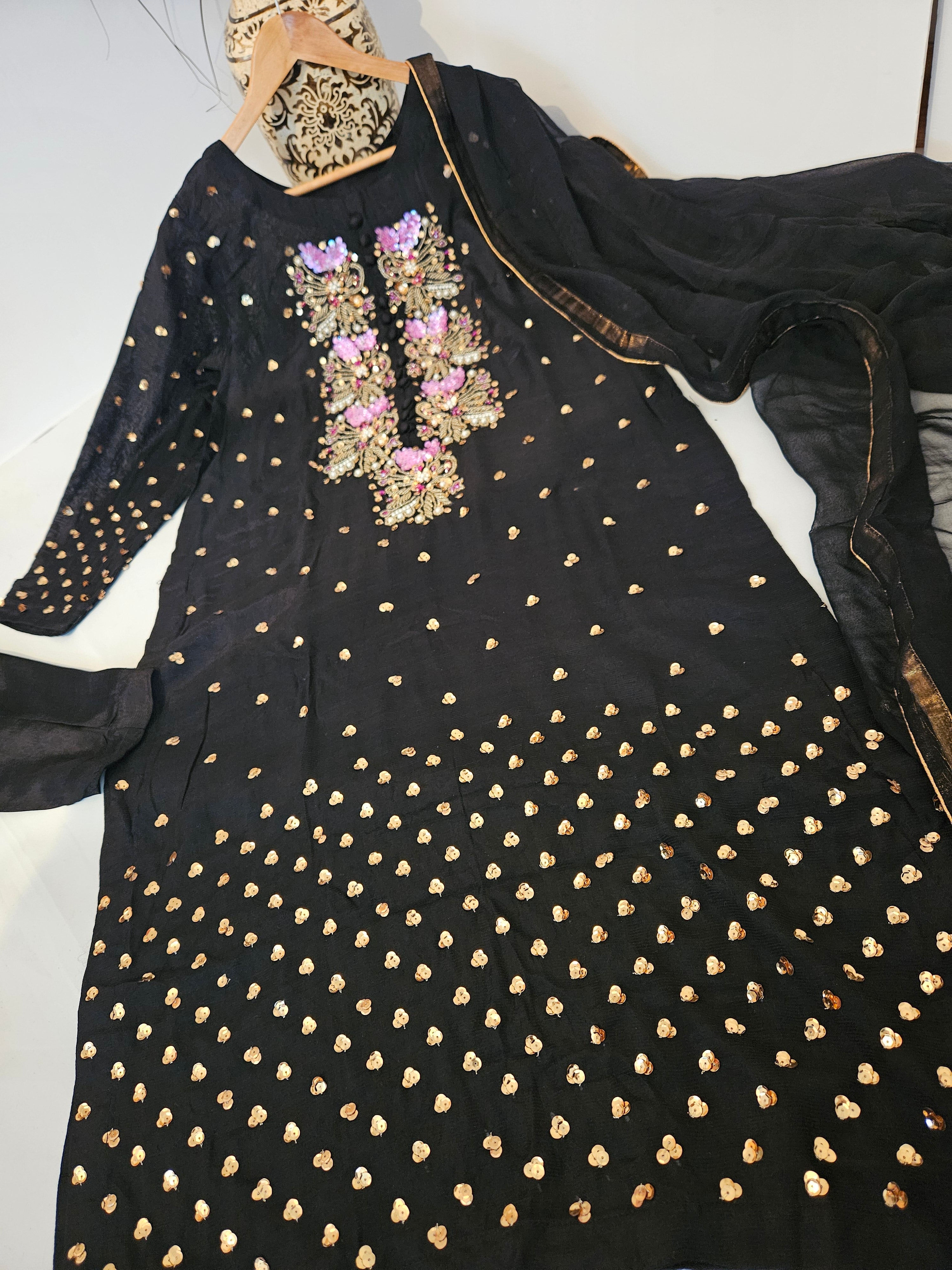 Black 3 Piece Viscose Outfit