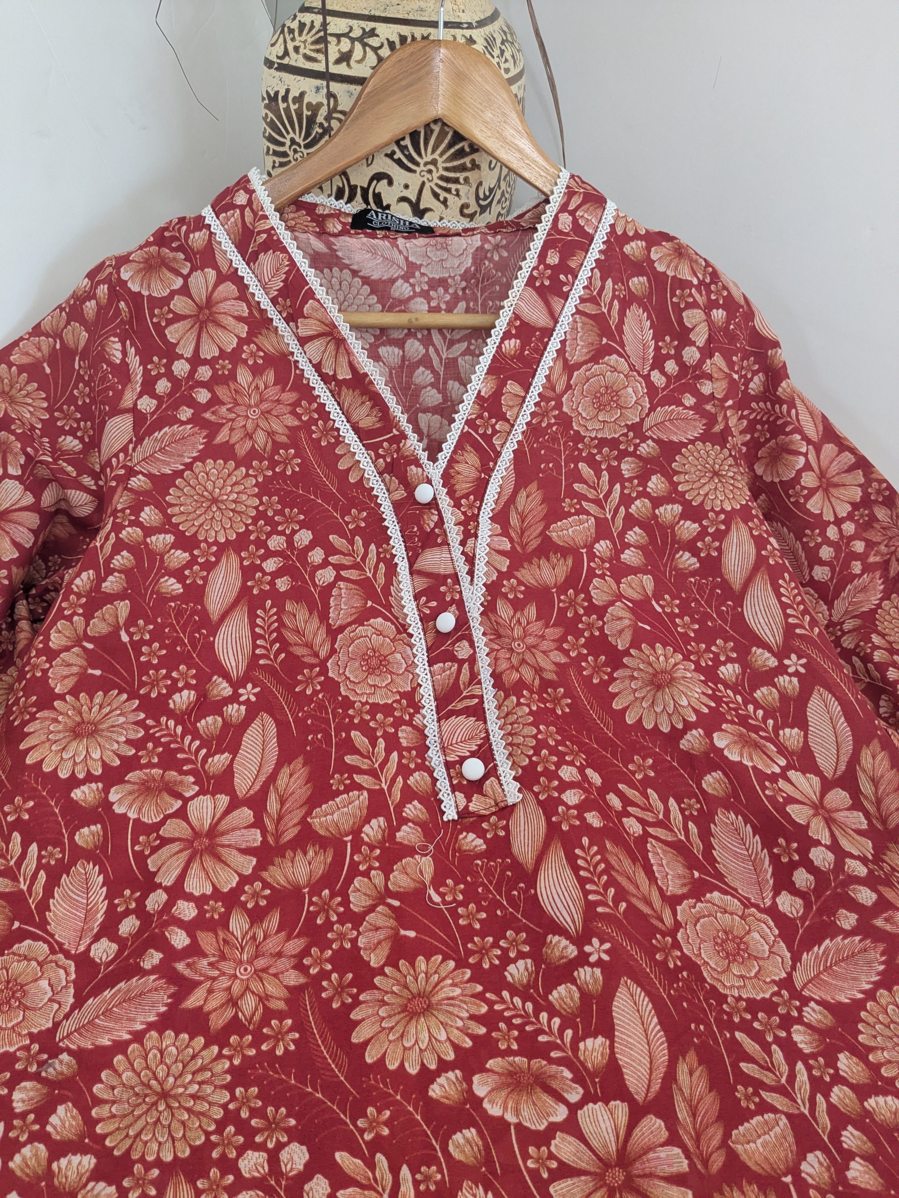 Ethnic Red Farshi 2 Piece Lawn Outfit