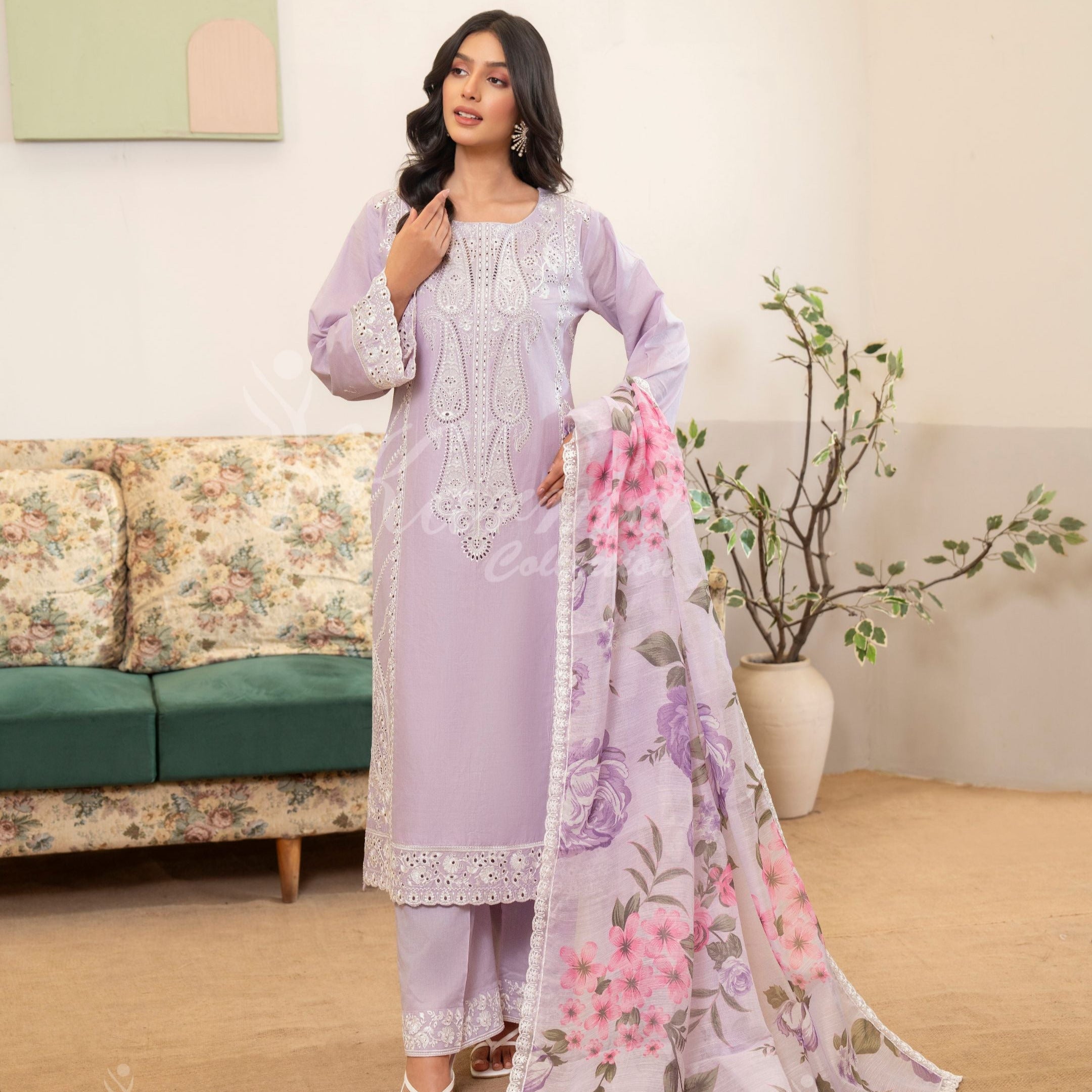 Karma Mauve 3 Piece Lawn Outfit