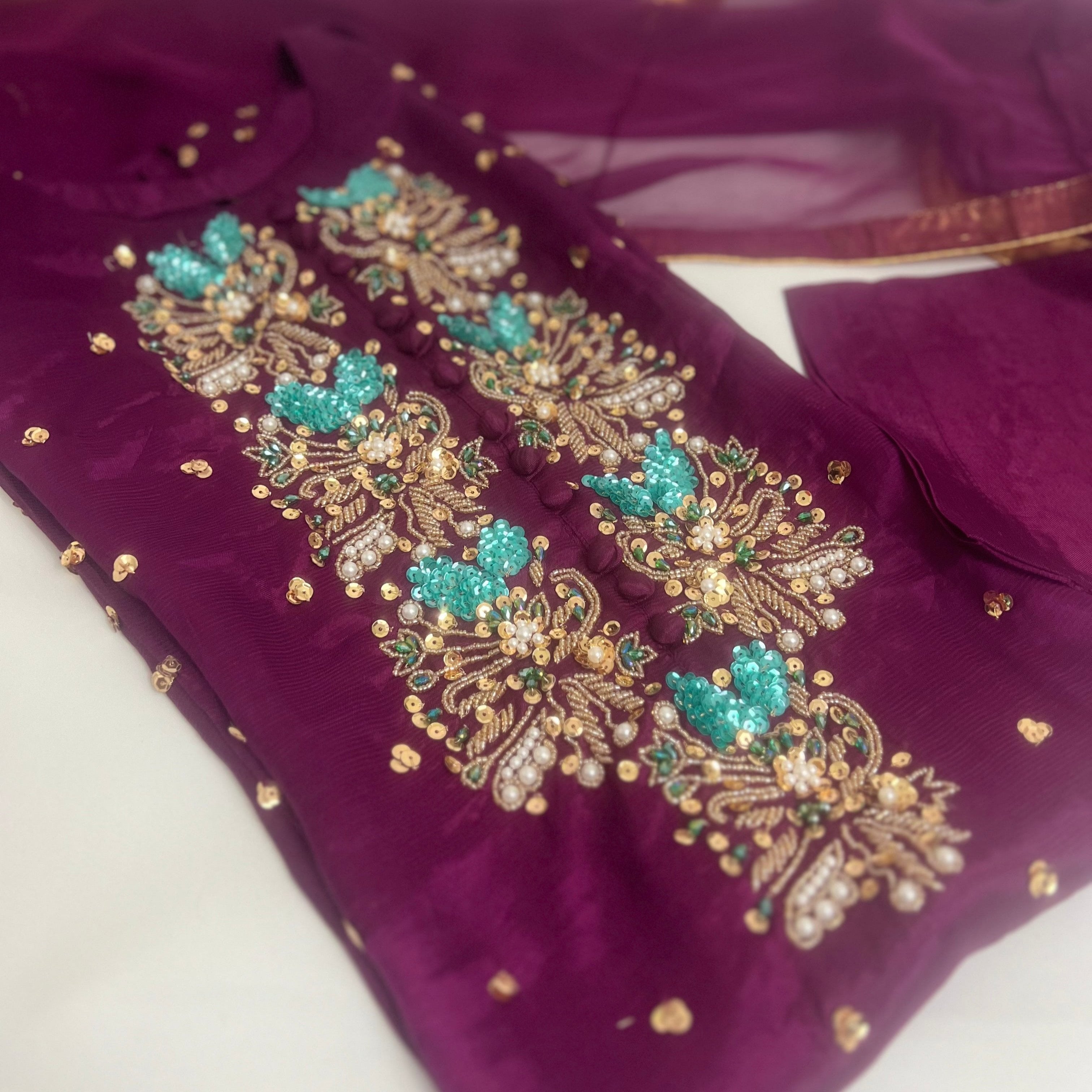 Magenta 3 Piece Viscose Outfit