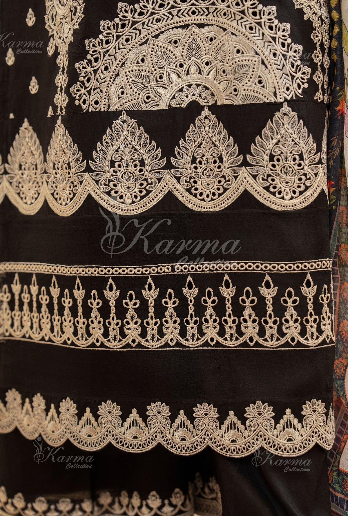 Karma Obsidian Black 3 Piece Lawn Outfit