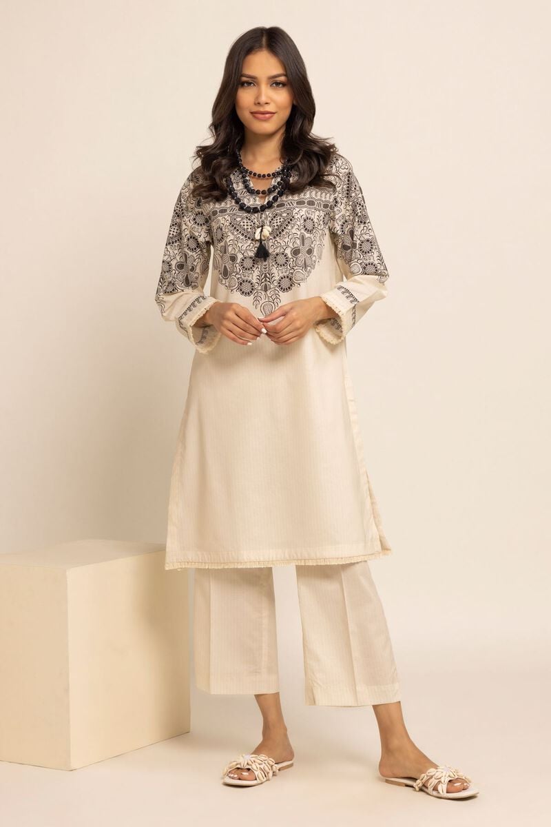 Khaadi Off-White 2 Piece Lawn Outfit
