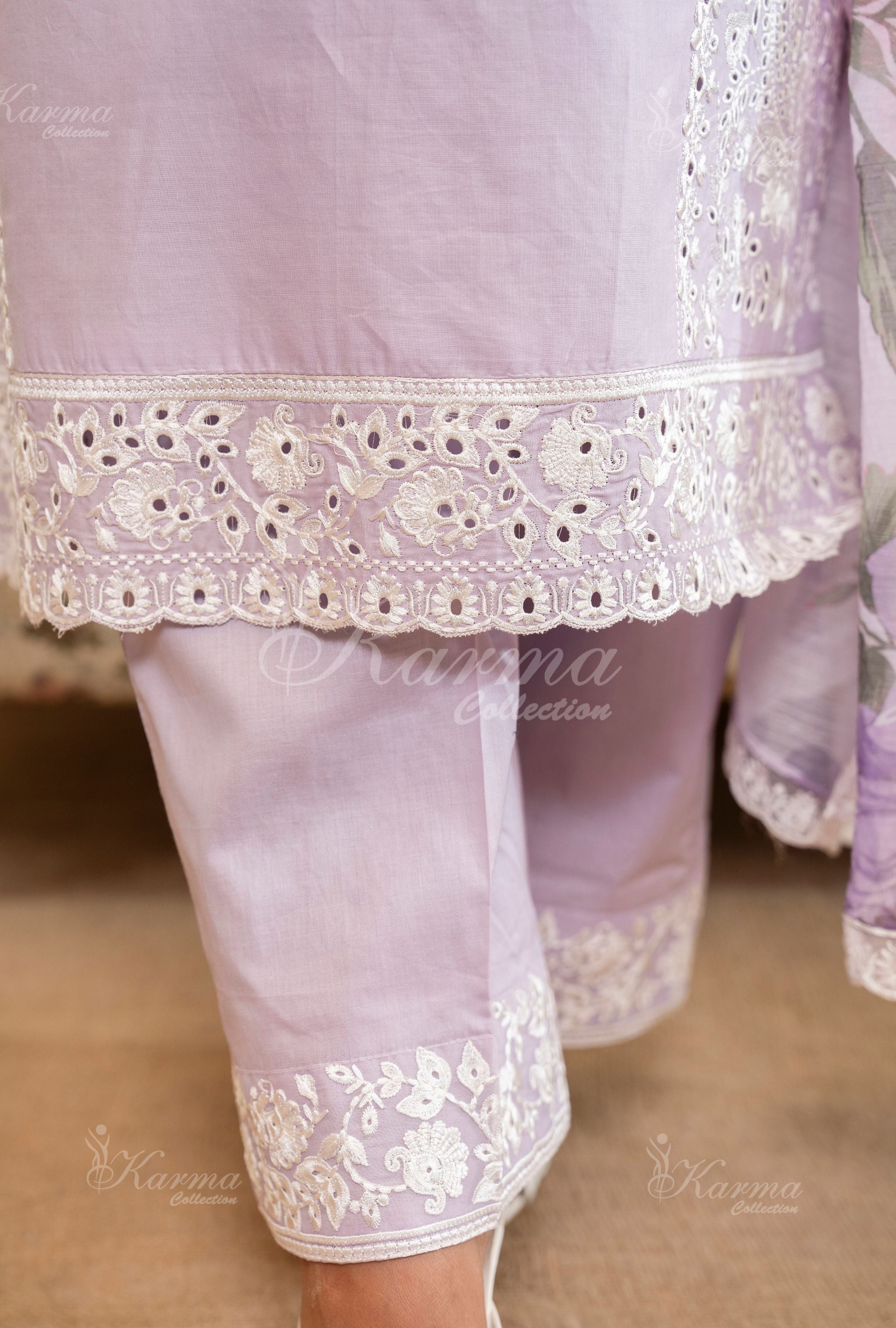 Karma Mauve 3 Piece Lawn Outfit