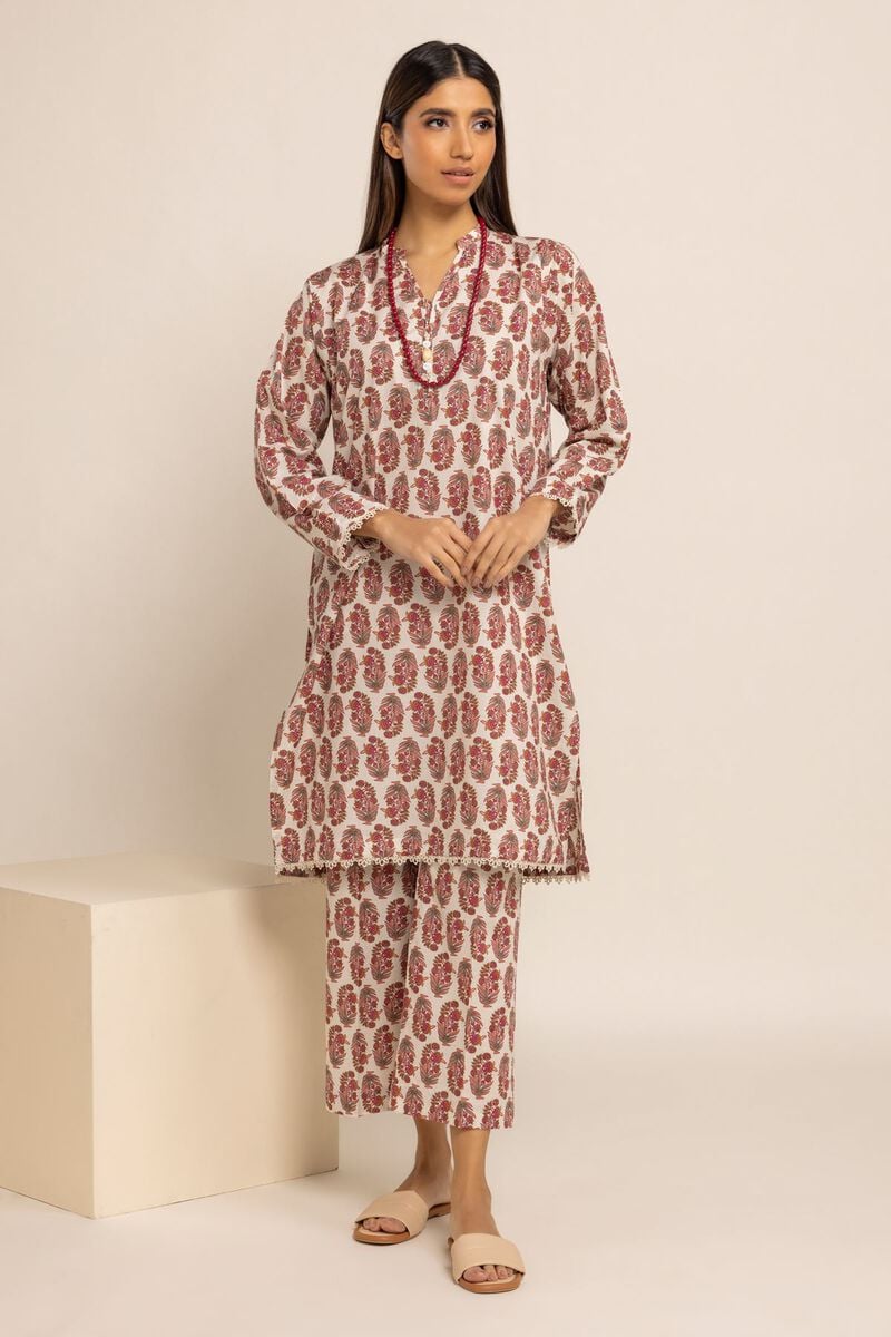 Khaadi White 2 Piece Lawn Outfit