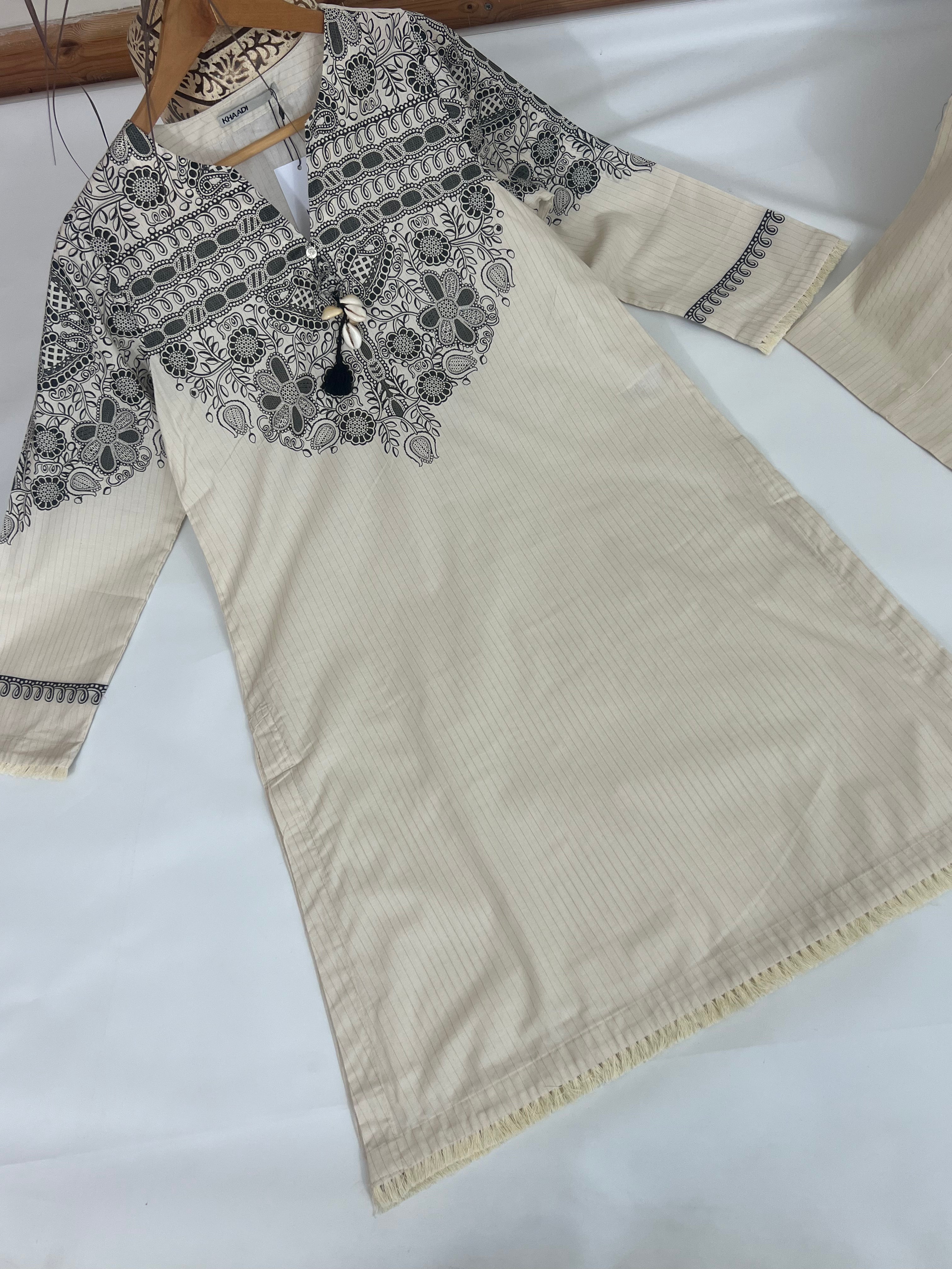 Khaadi Off-White 2 Piece Lawn Outfit