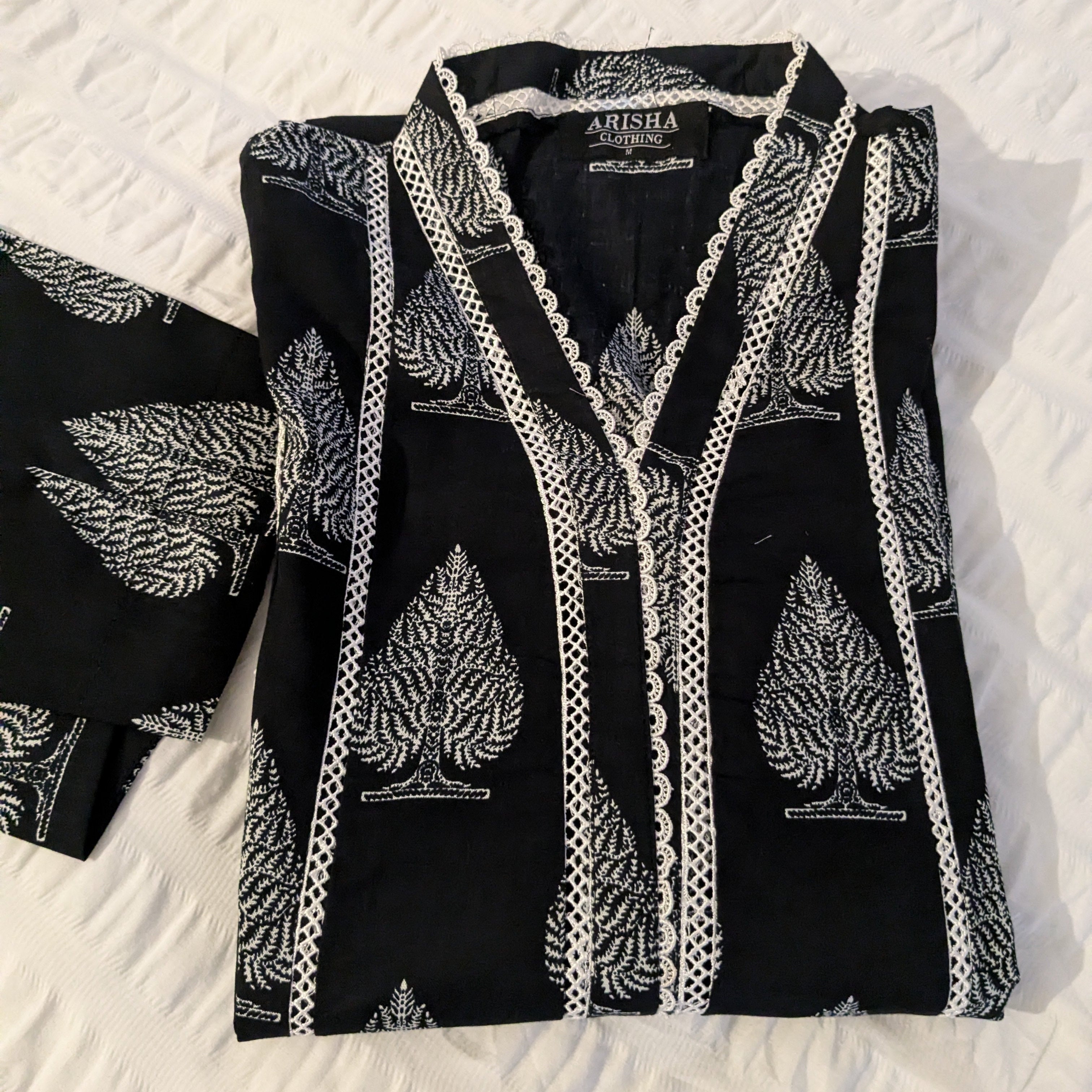 Sapphire Royal Black 2 Piece Khaddar Outfit