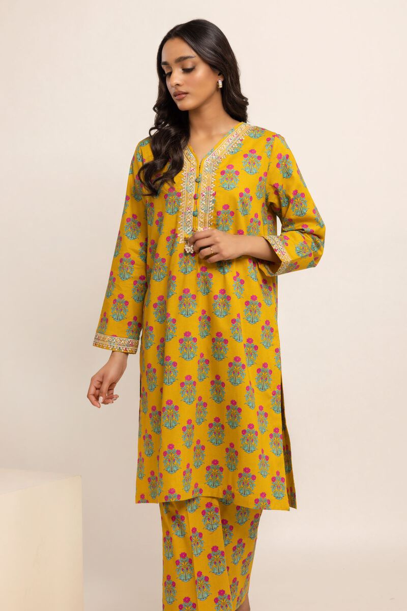 Khaadi Yellow 2 Piece Lawn Outfit