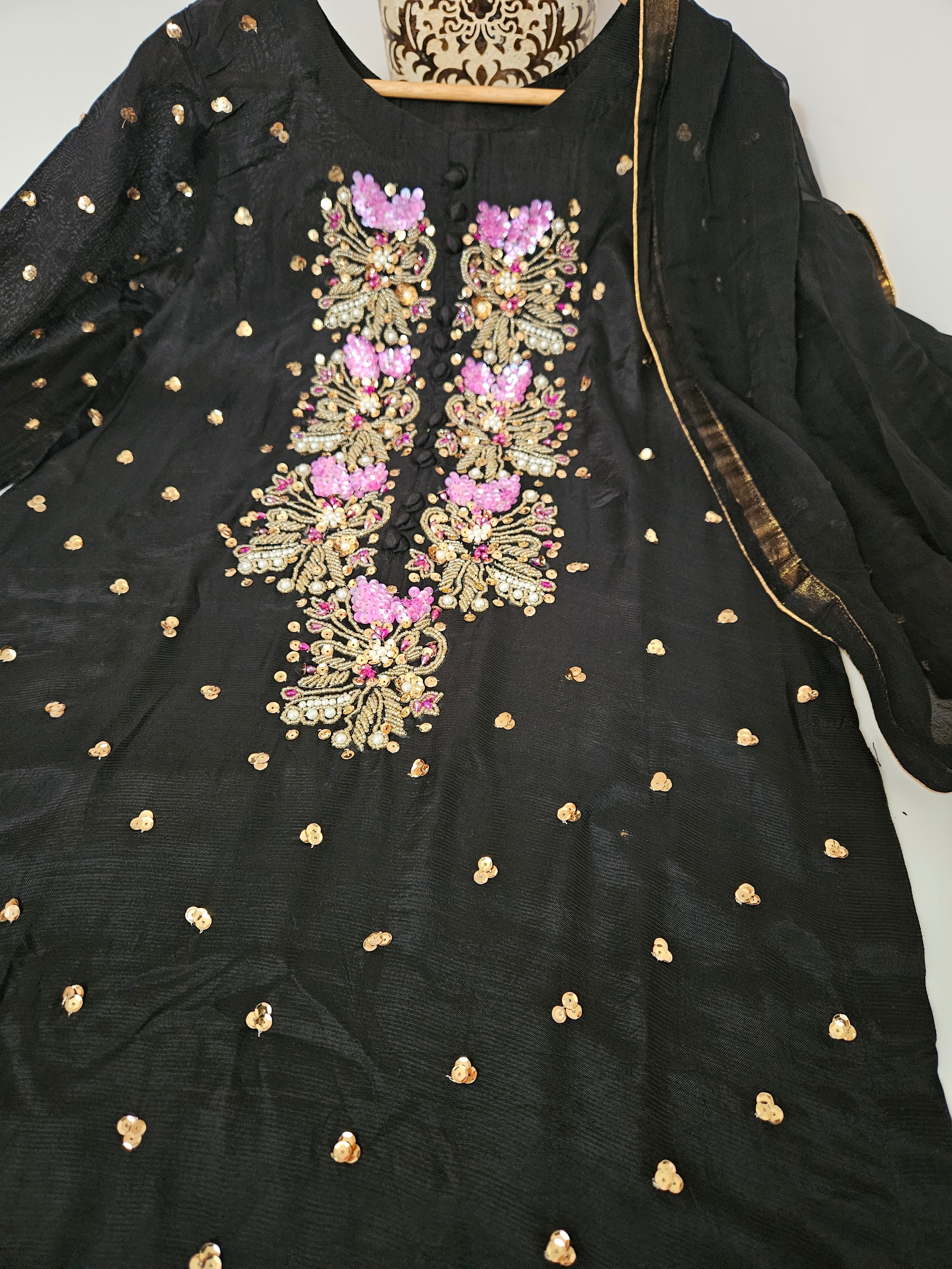 Black 3 Piece Viscose Outfit