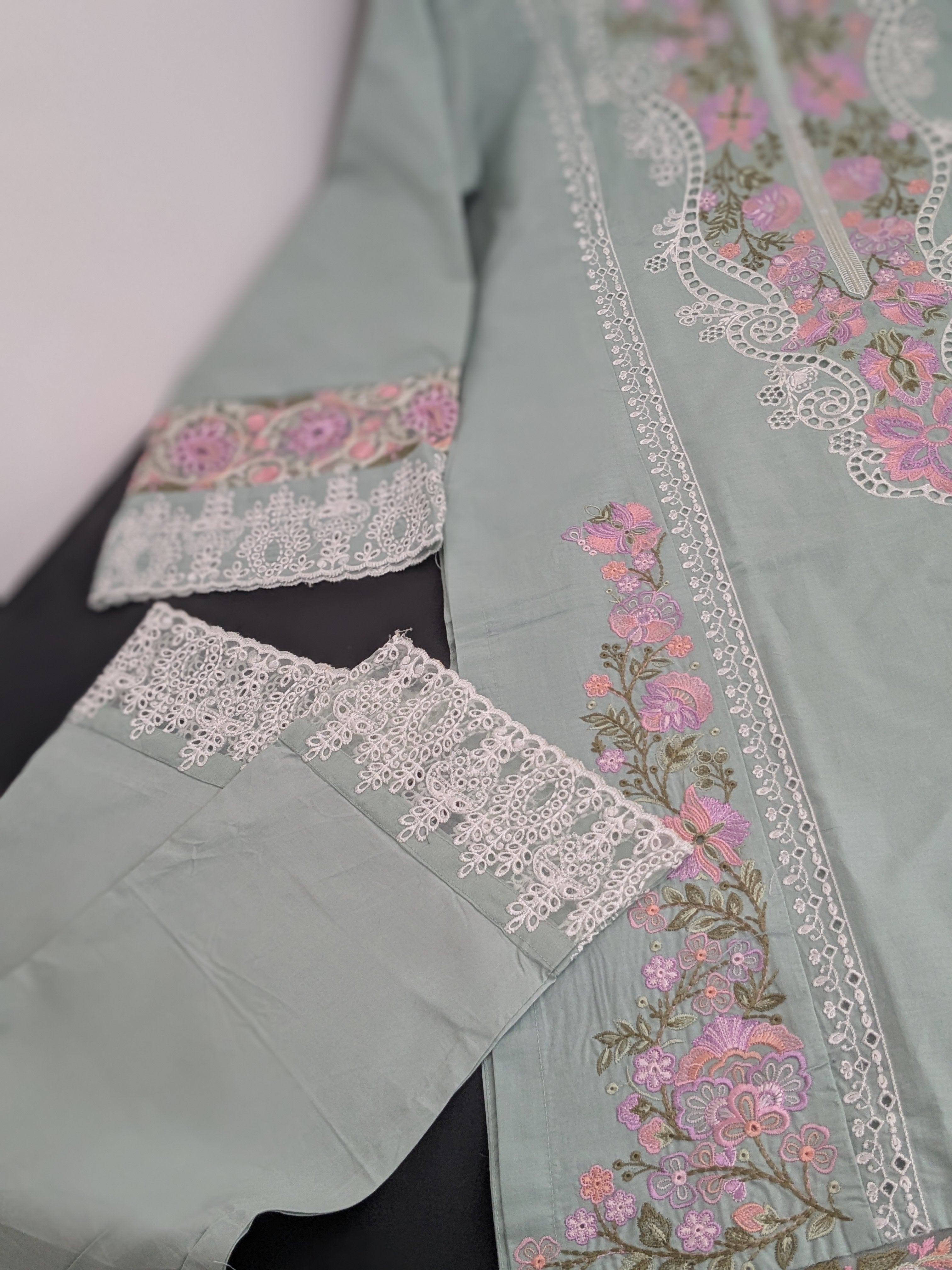 Karma Pastel Light Blue 3 Piece Lawn Outfit