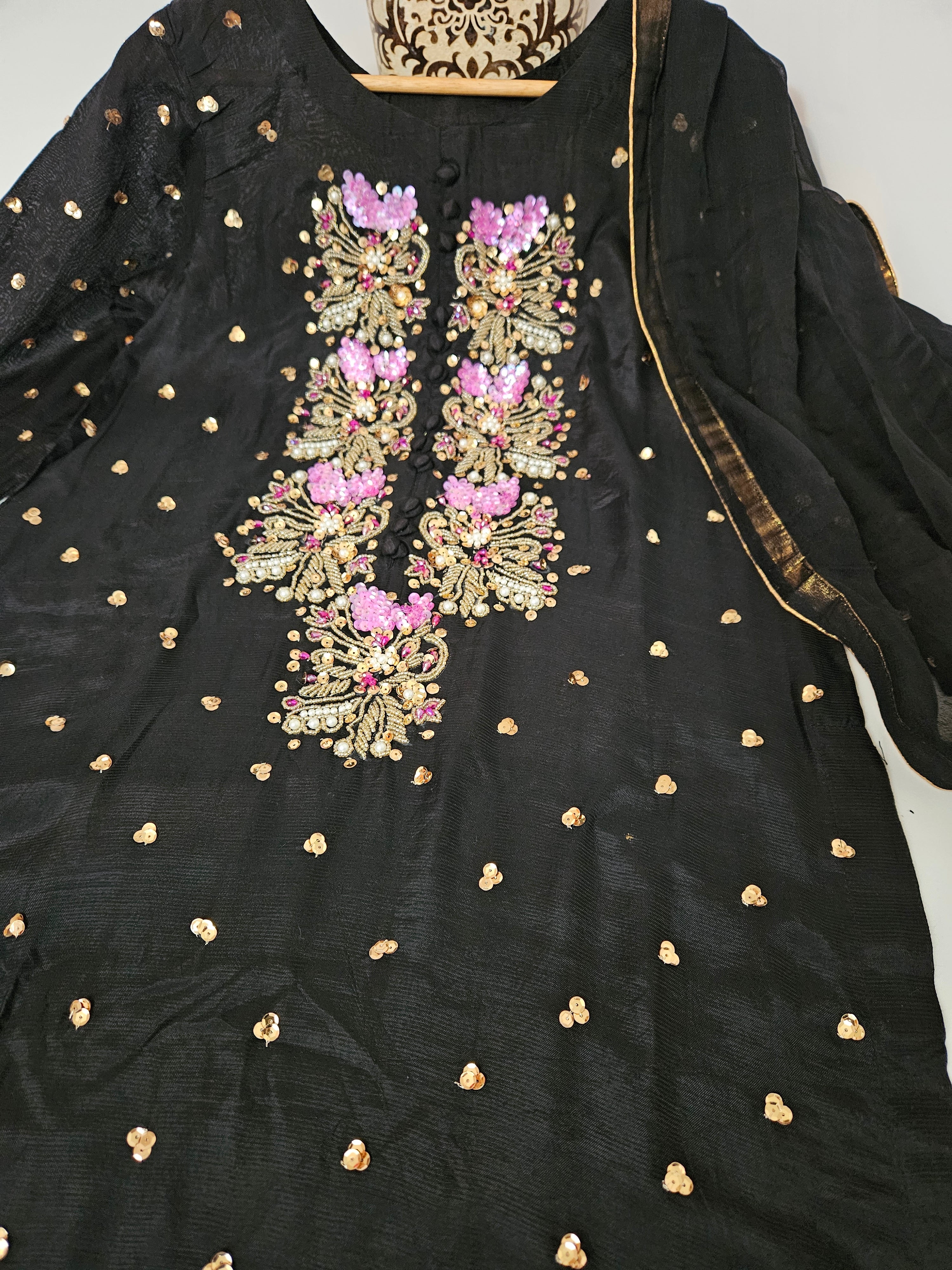Black 3 Piece Viscose Outfit