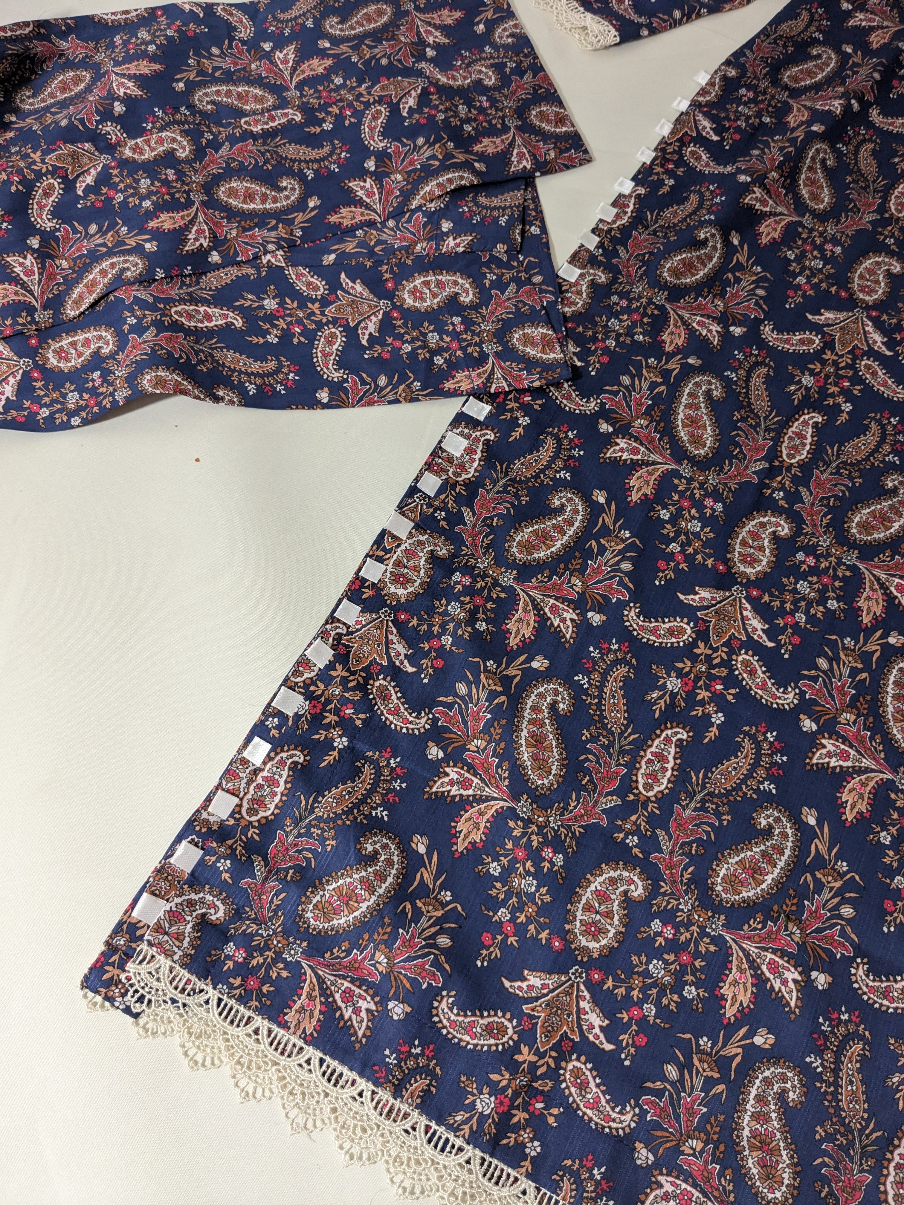 Ethnic Blue 3 Piece Lawn Outfit