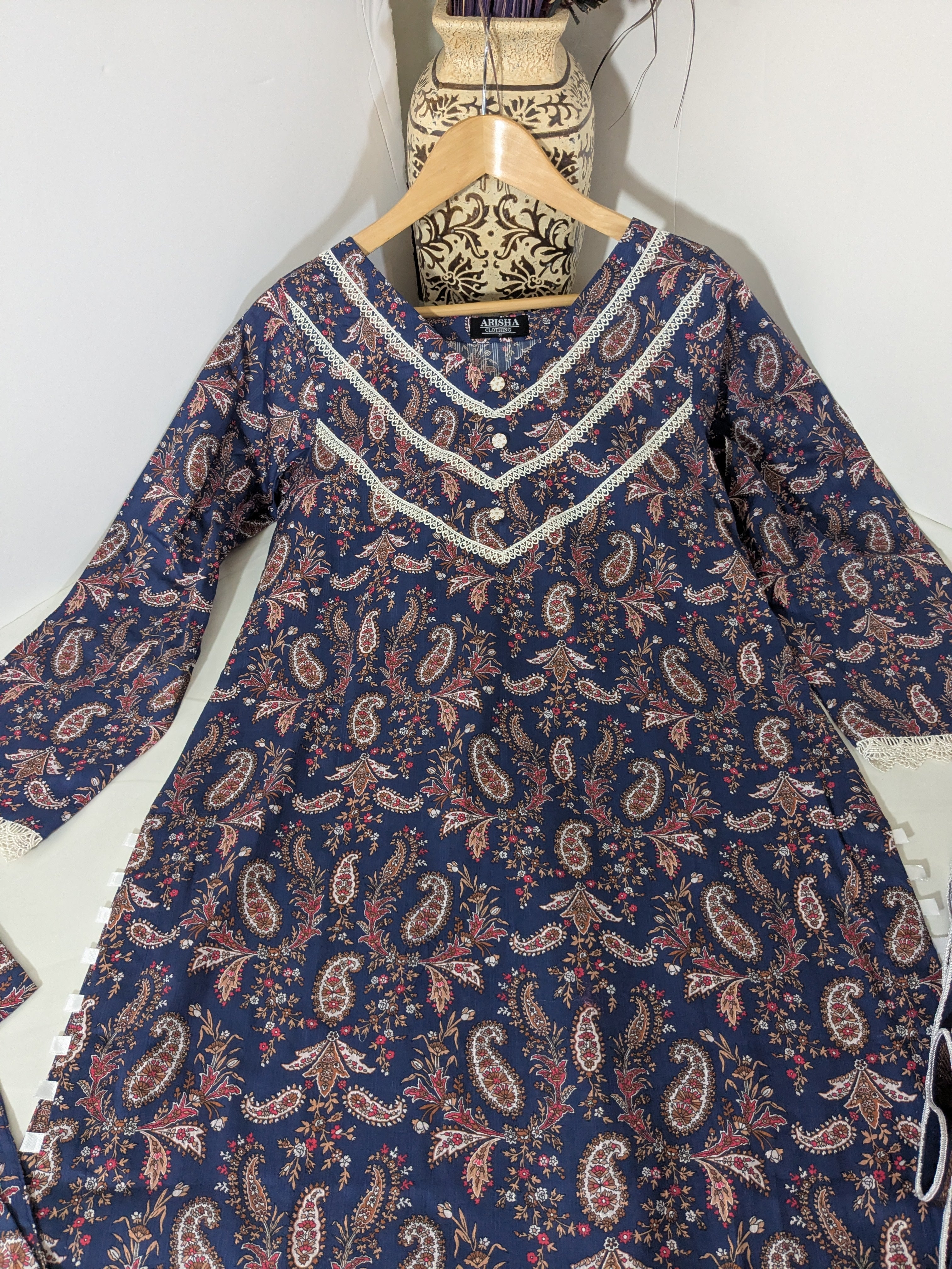 Ethnic Blue 3 Piece Lawn Outfit