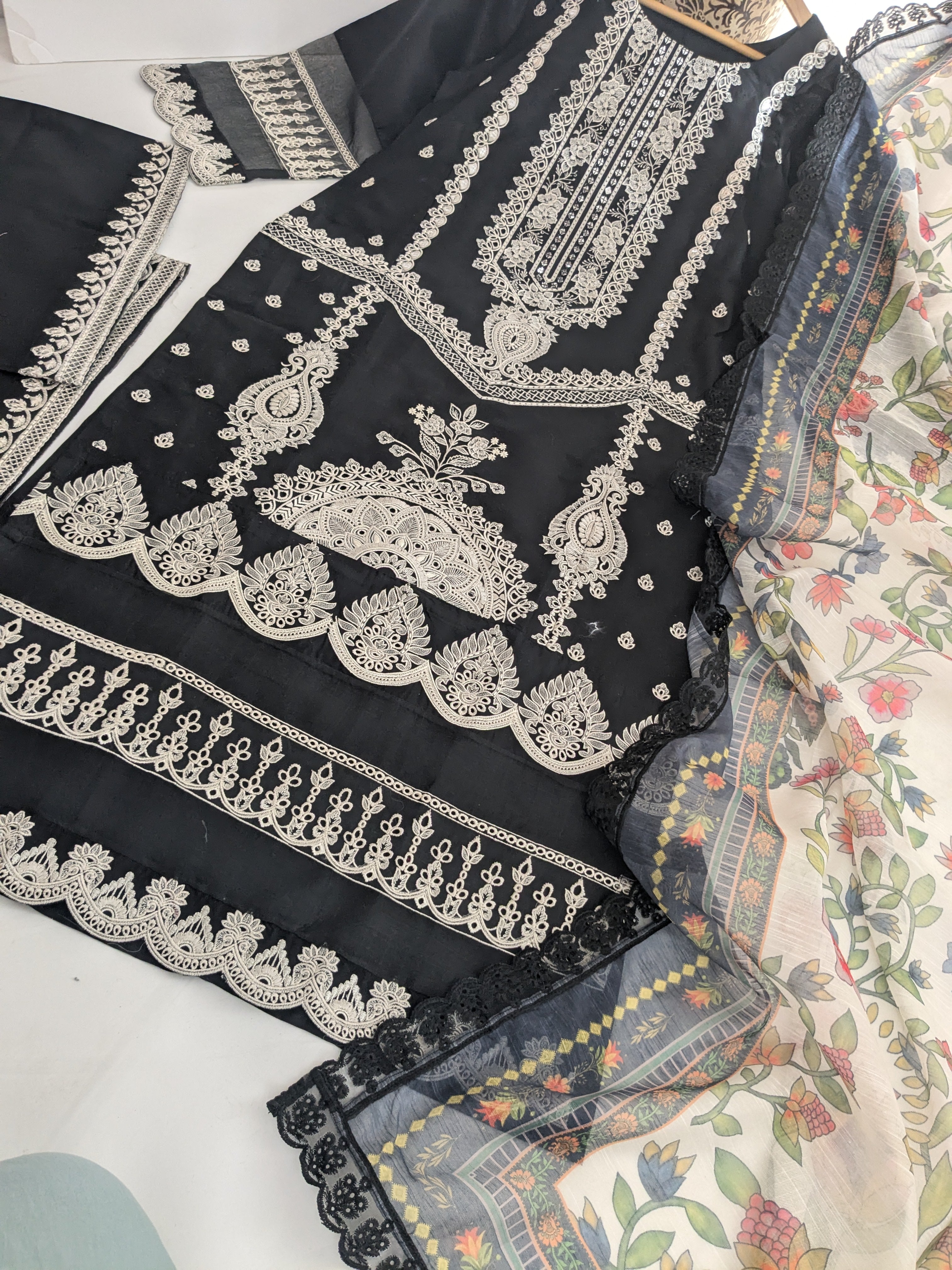 Karma Obsidian Black 3 Piece Lawn Outfit
