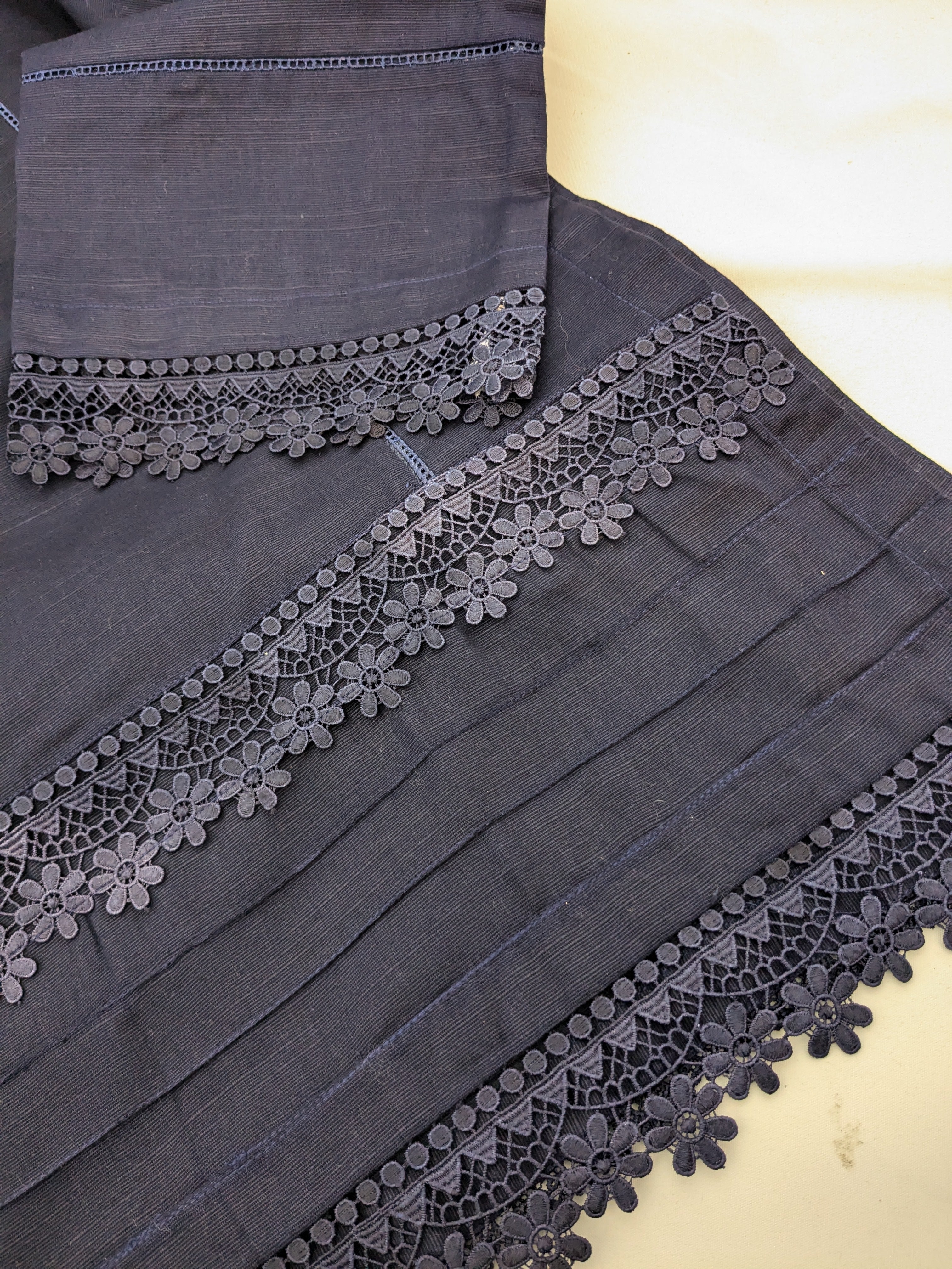 Navy 2 Piece Khaddar Outfit