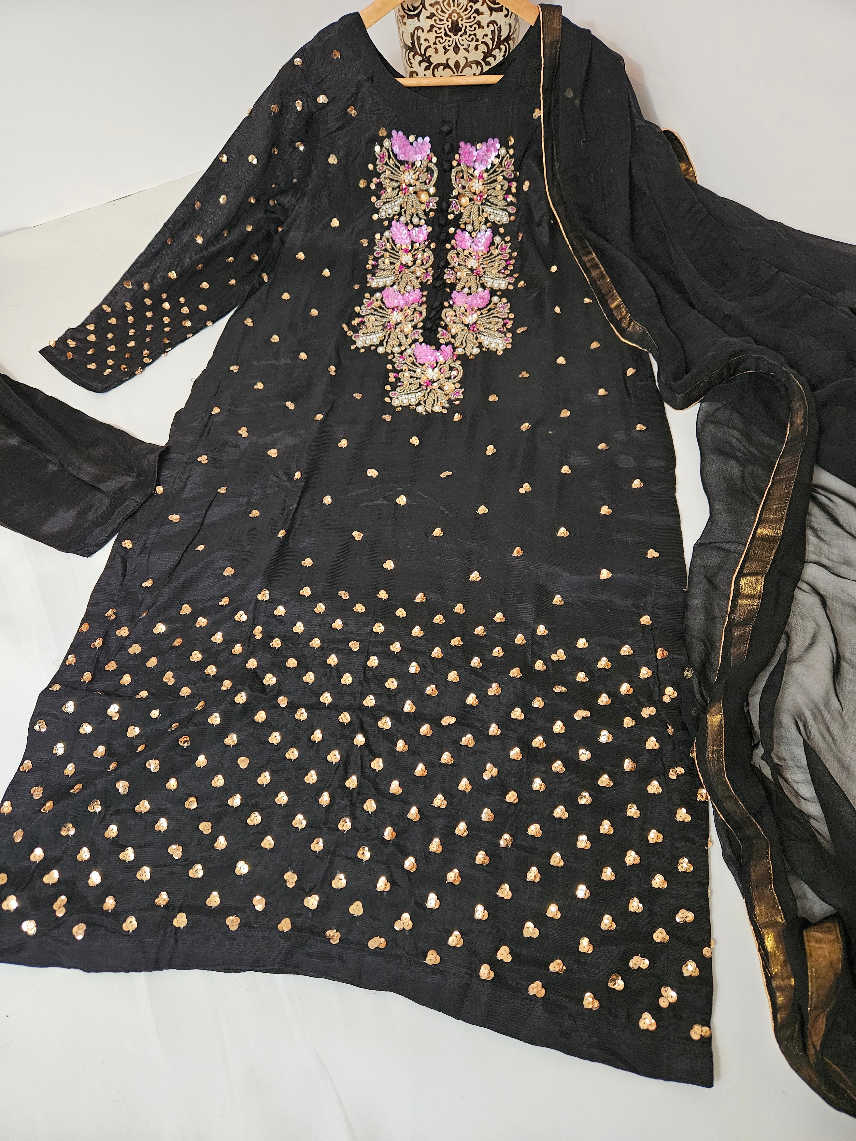 Black 3 Piece Viscose Outfit