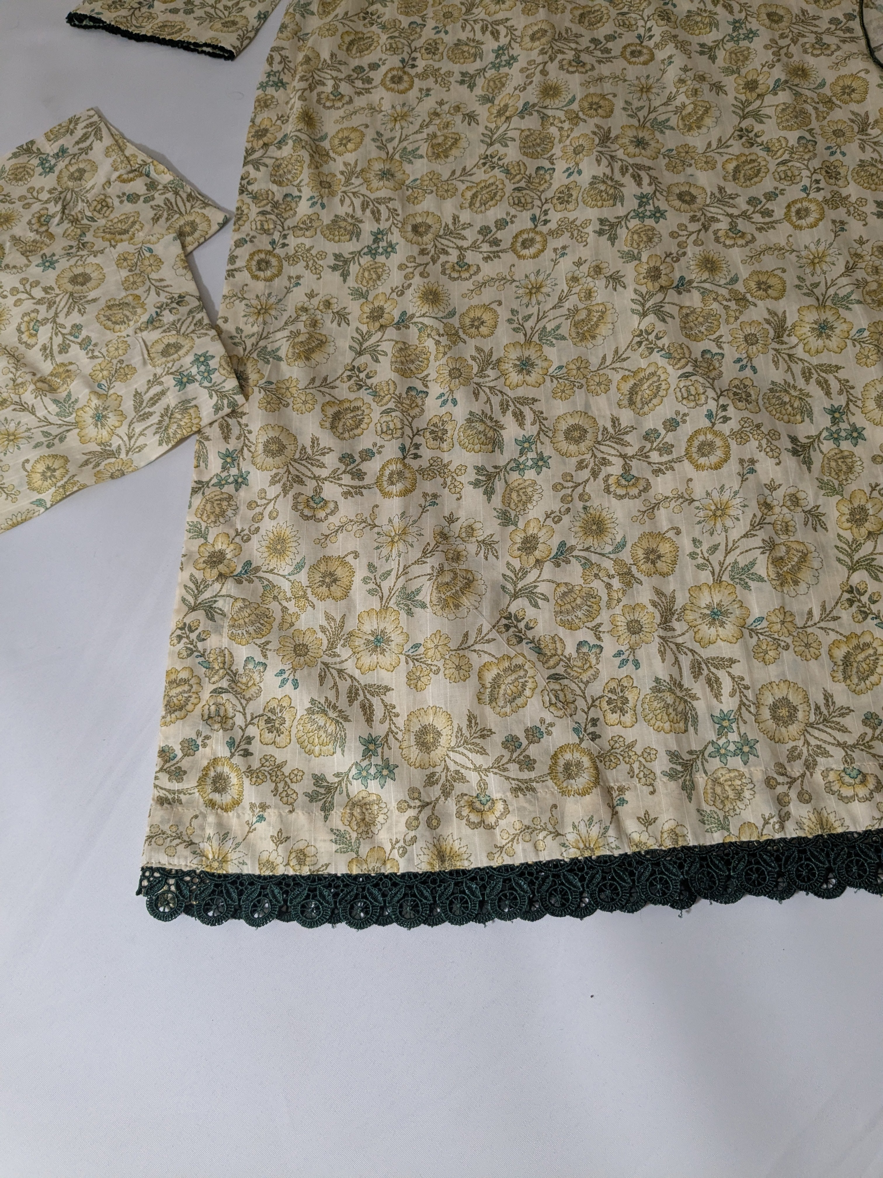 Ethnic Yellow 3 Piece Lawn Outfit