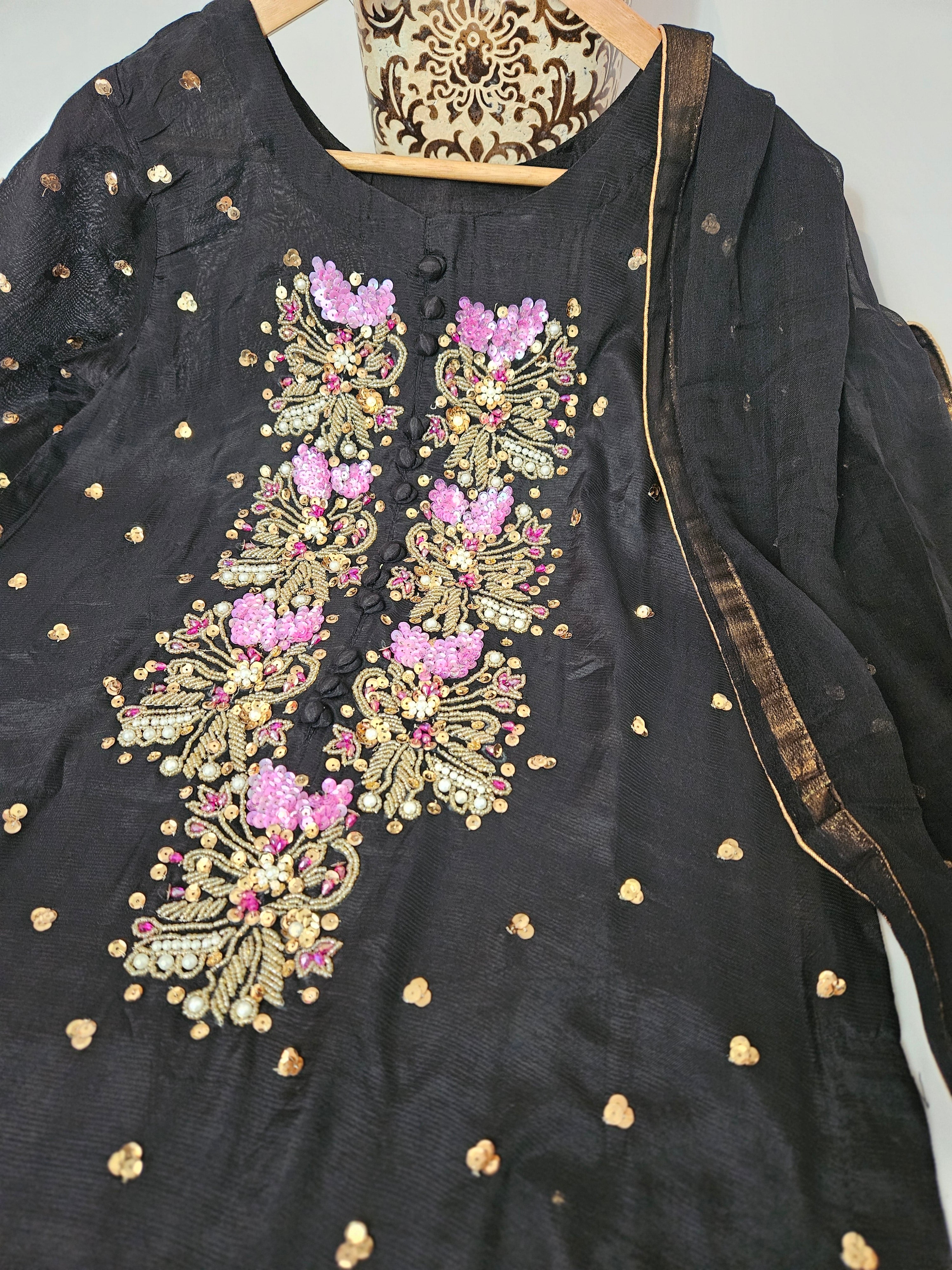 Black 3 Piece Viscose Outfit
