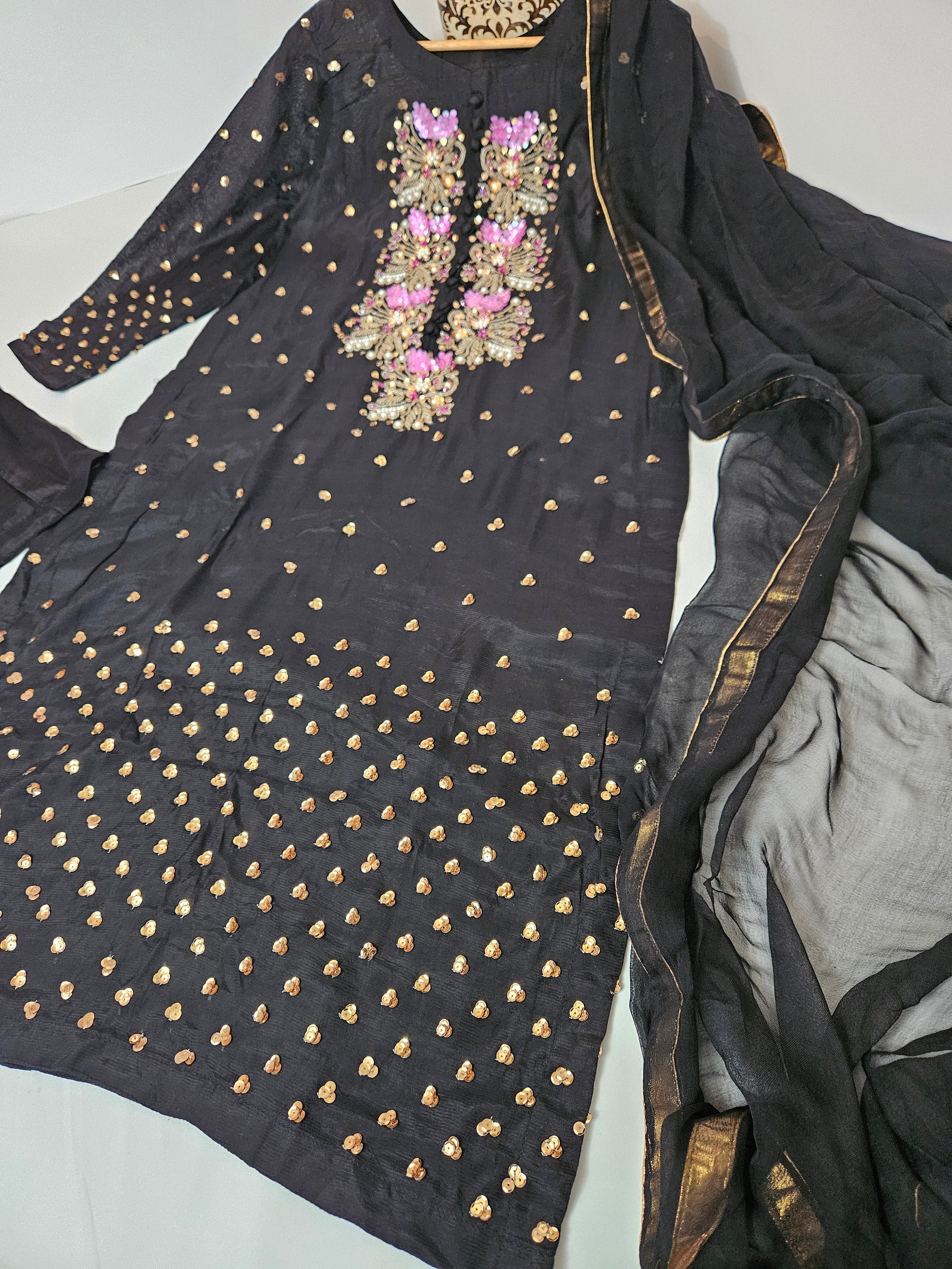 Black 3 Piece Viscose Outfit