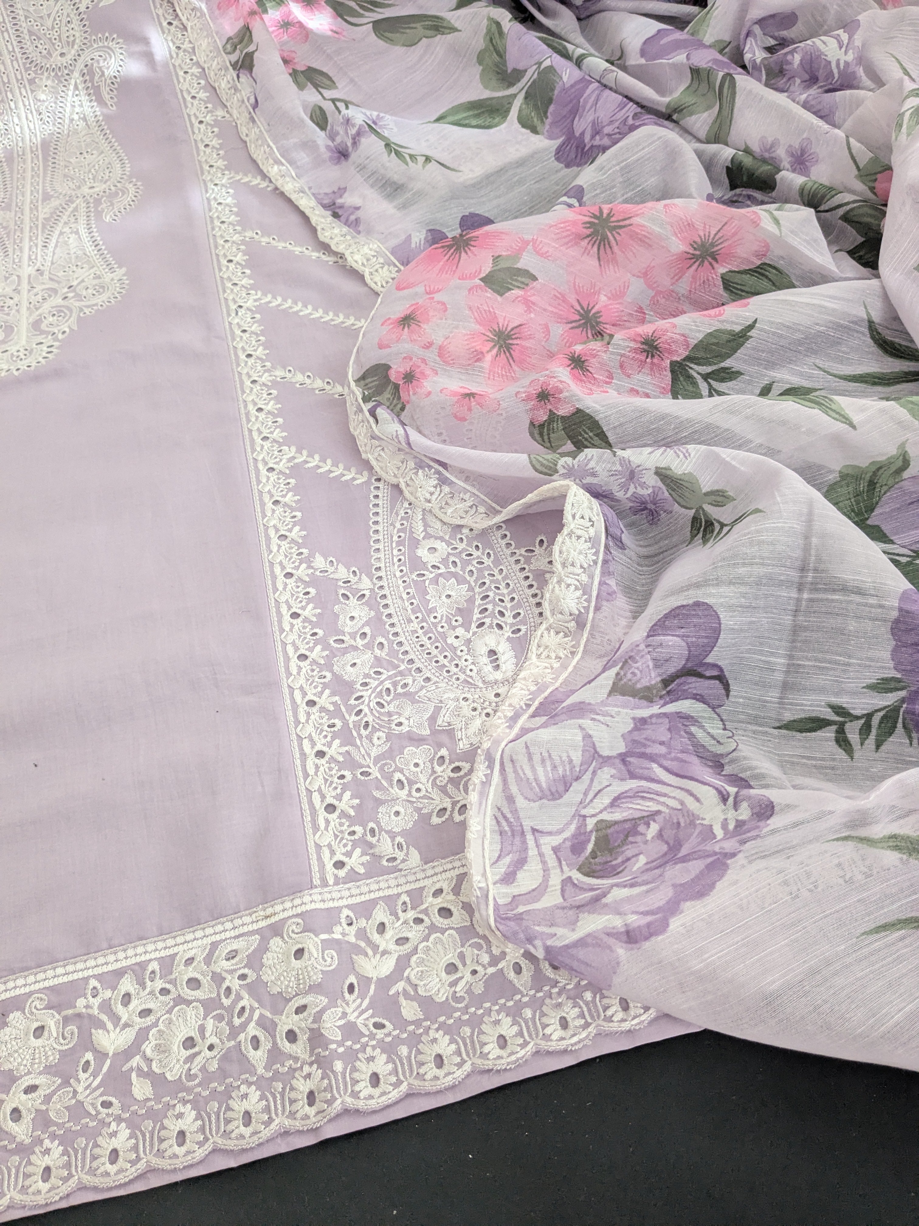 Karma Mauve 3 Piece Lawn Outfit