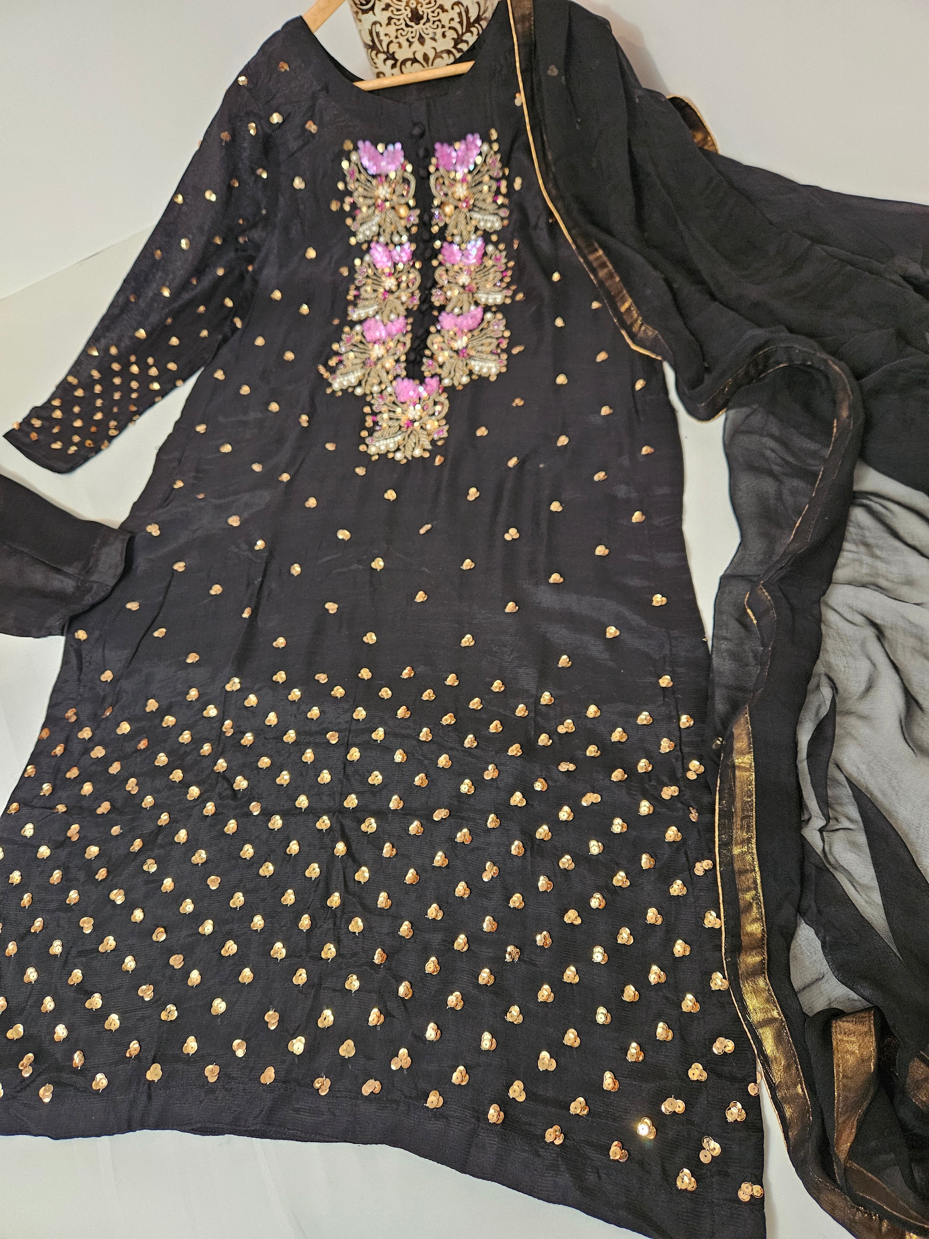 Black 3 Piece Viscose Outfit
