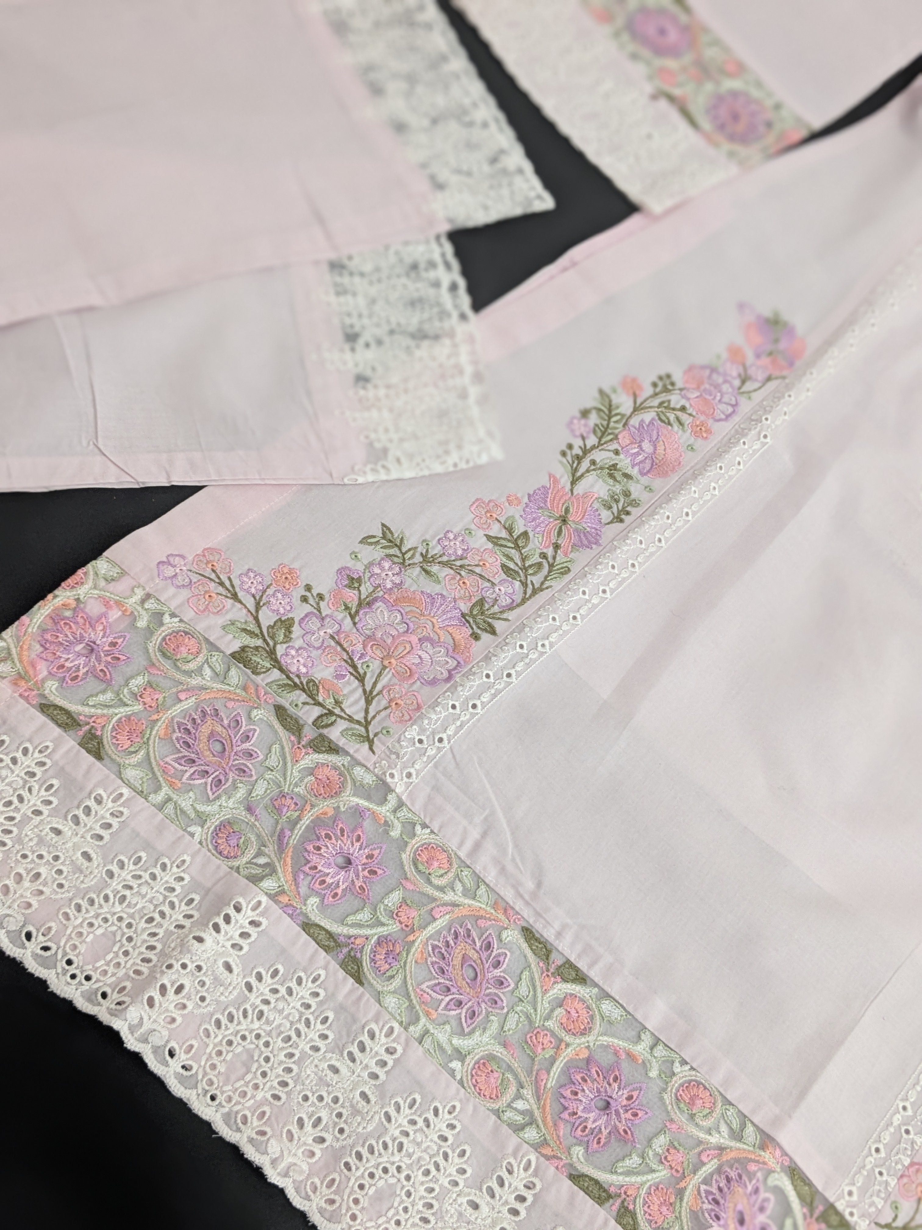 Karma Paled Baby Pink 3 Piece Lawn Outfit