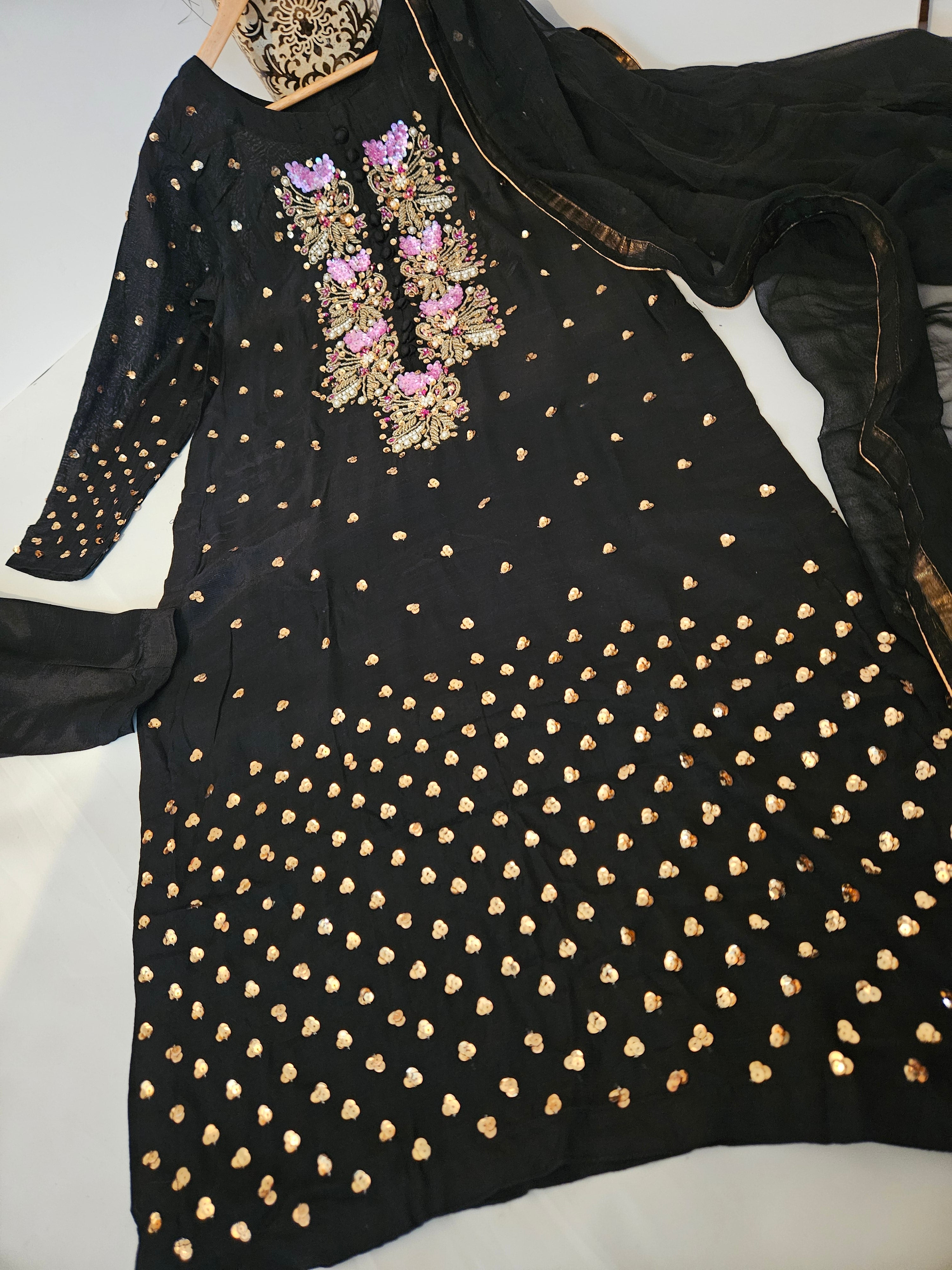 Black 3 Piece Viscose Outfit