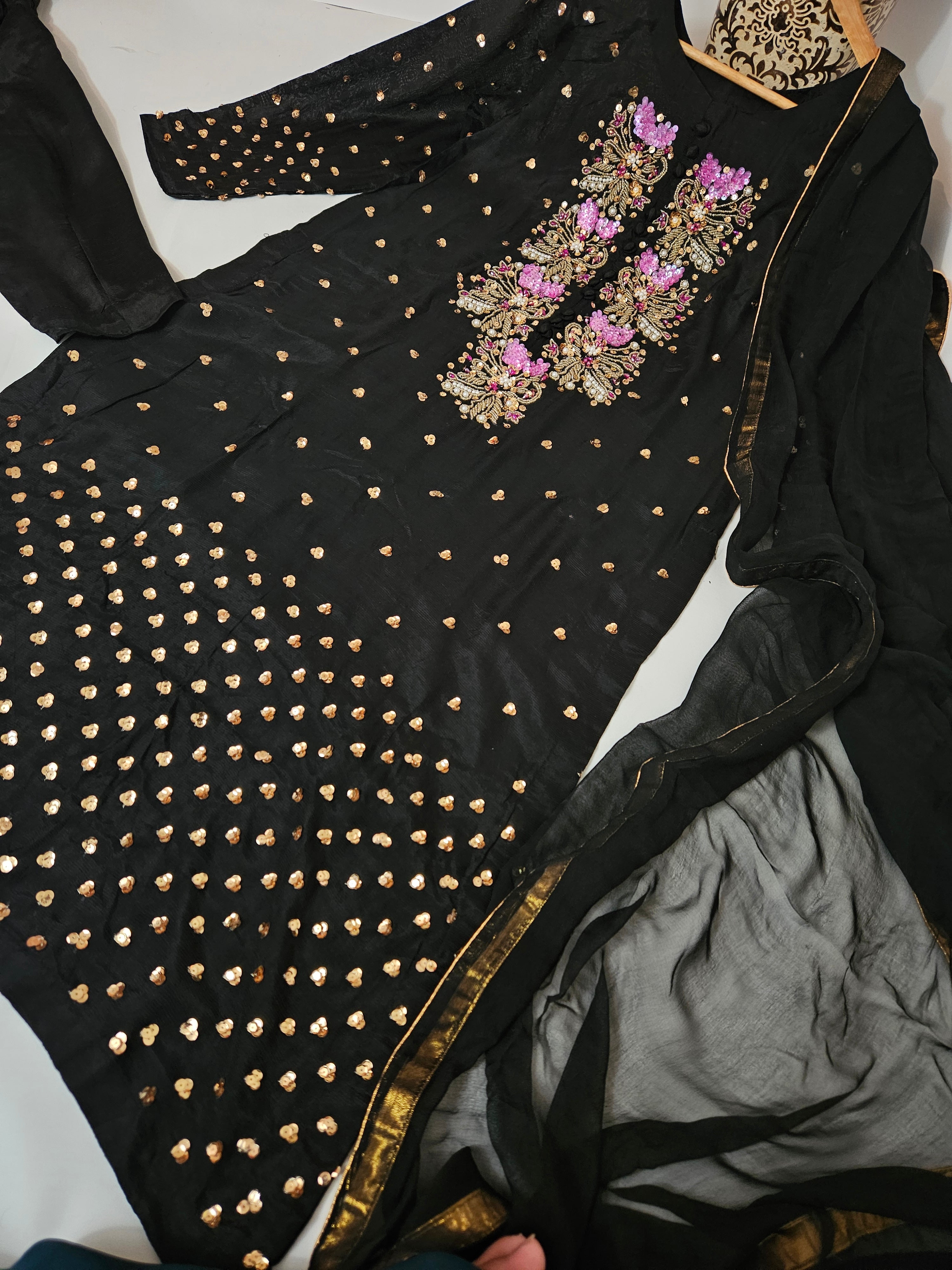 Black 3 Piece Viscose Outfit