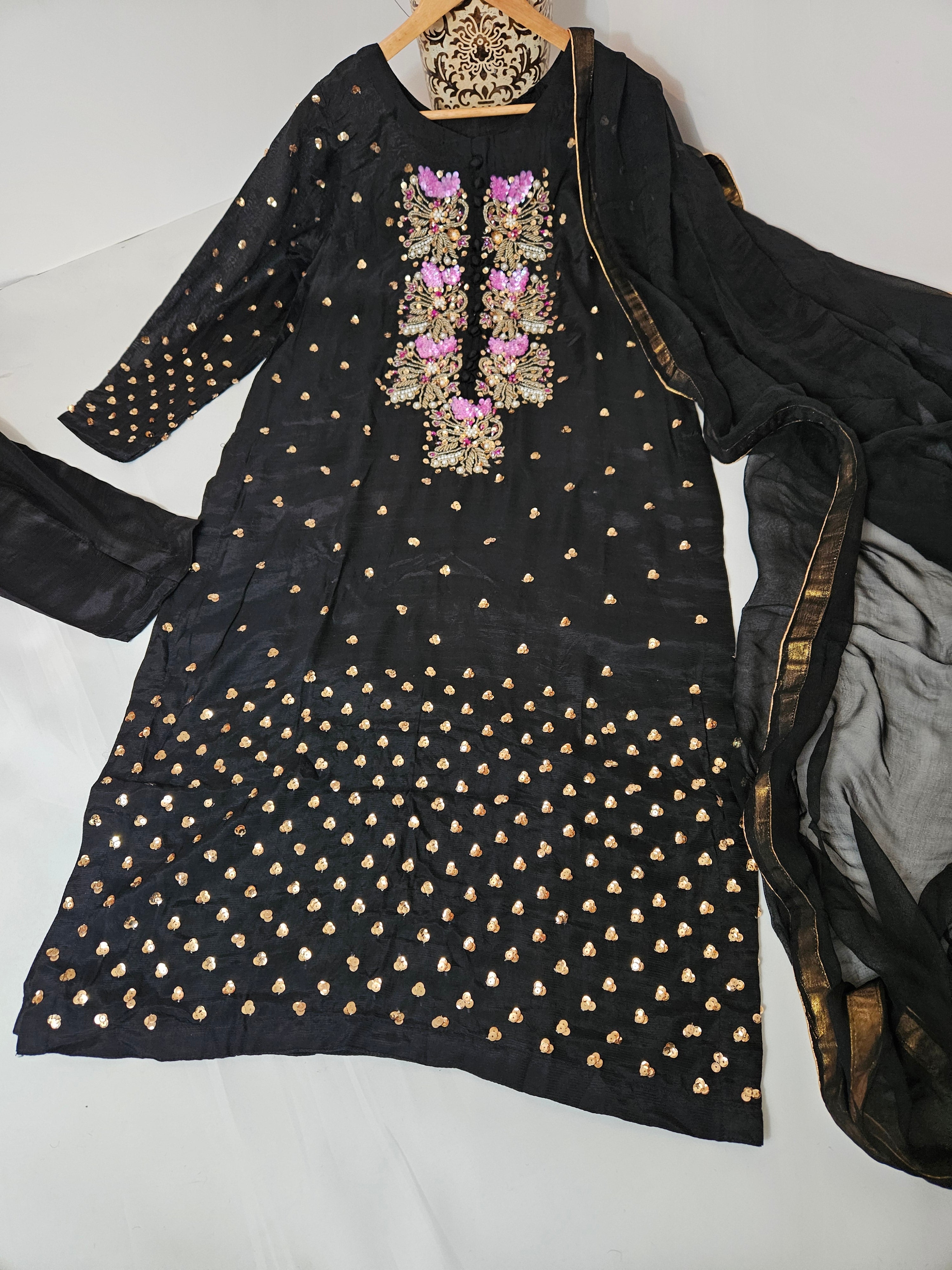Black 3 Piece Viscose Outfit