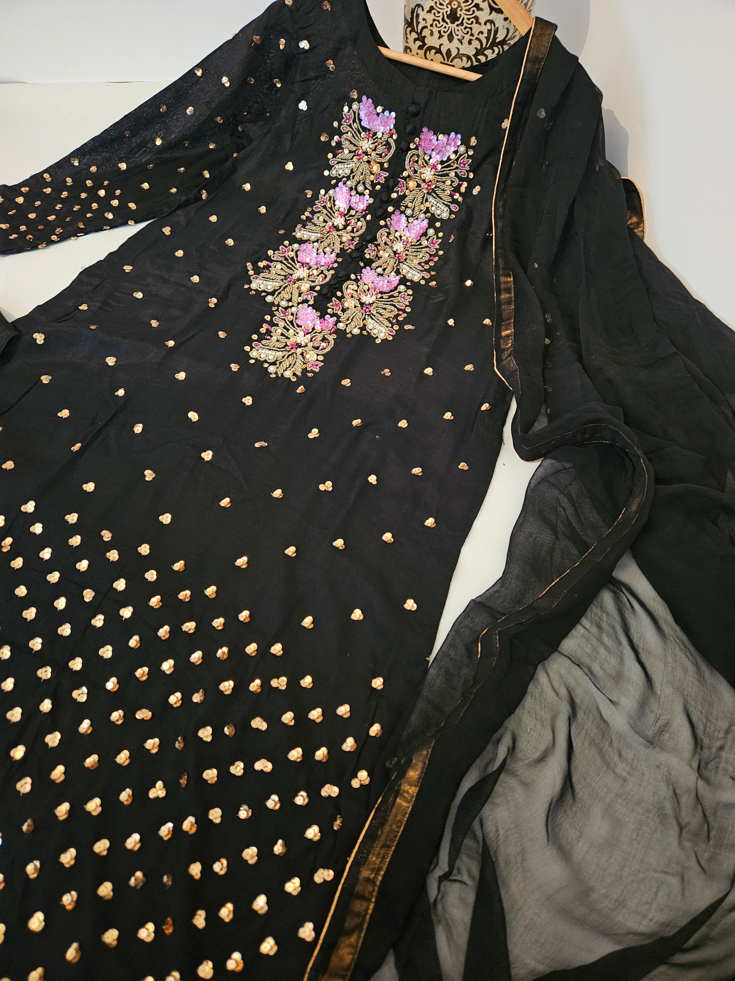 Black 3 Piece Viscose Outfit